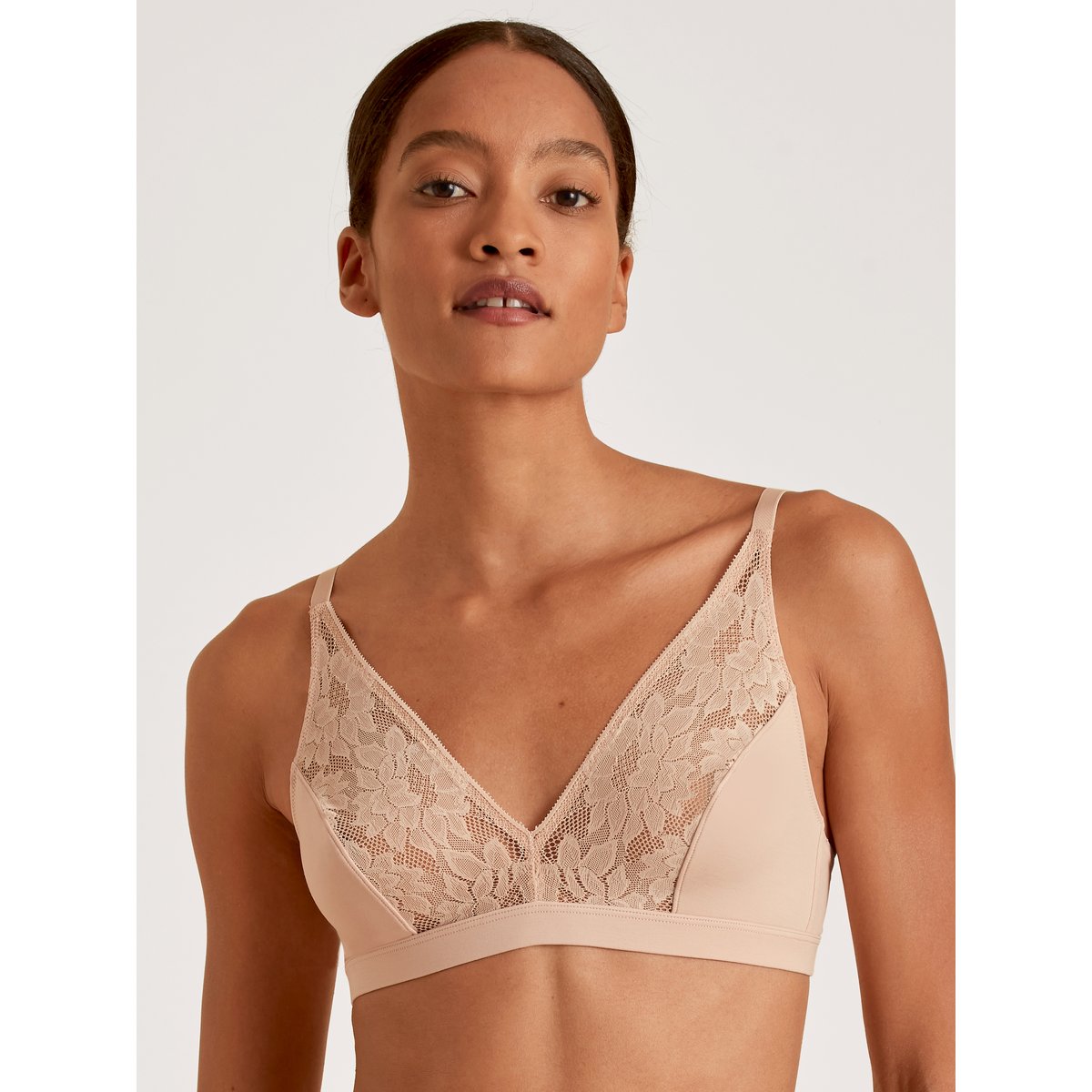 Soutien-gorge soft sans armatures, Cradle to Cradle Certified® Modal NATURAL SKIN LACE rose teint, CALIDA