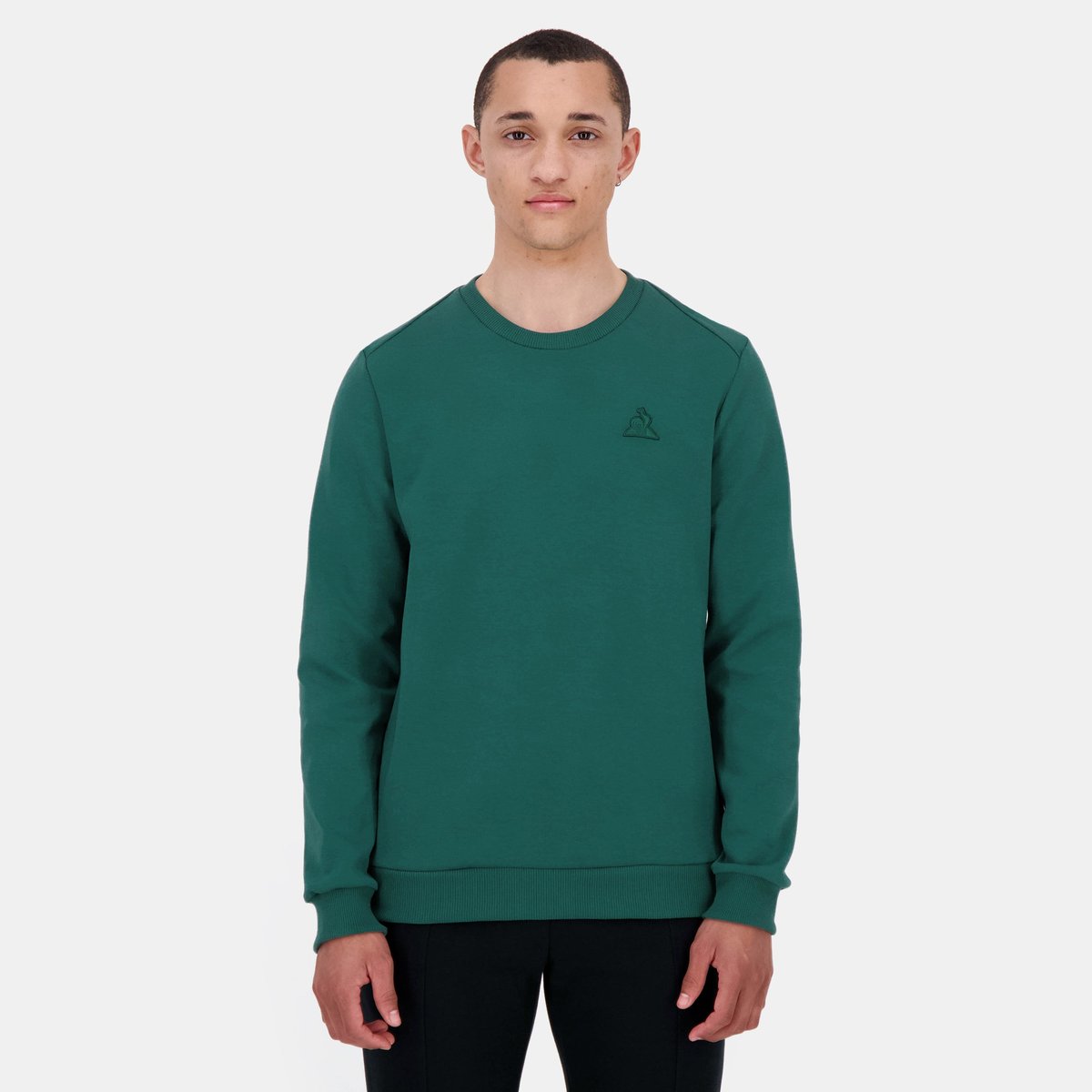 Sweat col rond Ton sur ton jasper, LE COQ SPORTIF