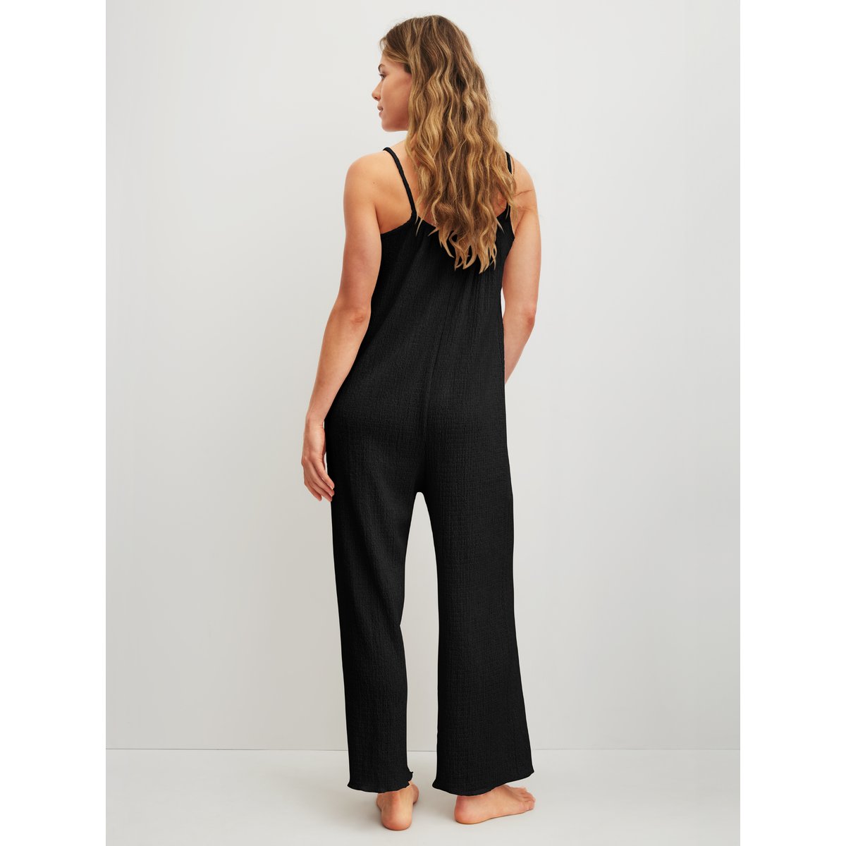 Combinaison à bretelles Coton FAVOURITES LAYERING noir, CALIDA
