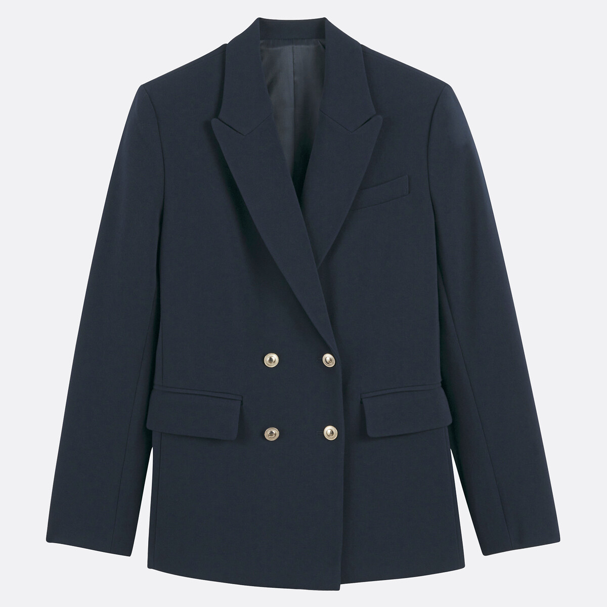 Signatures Auriane Regular Fit Military-Style Blazer navy blue, LA REDOUTE COLLECTIONS