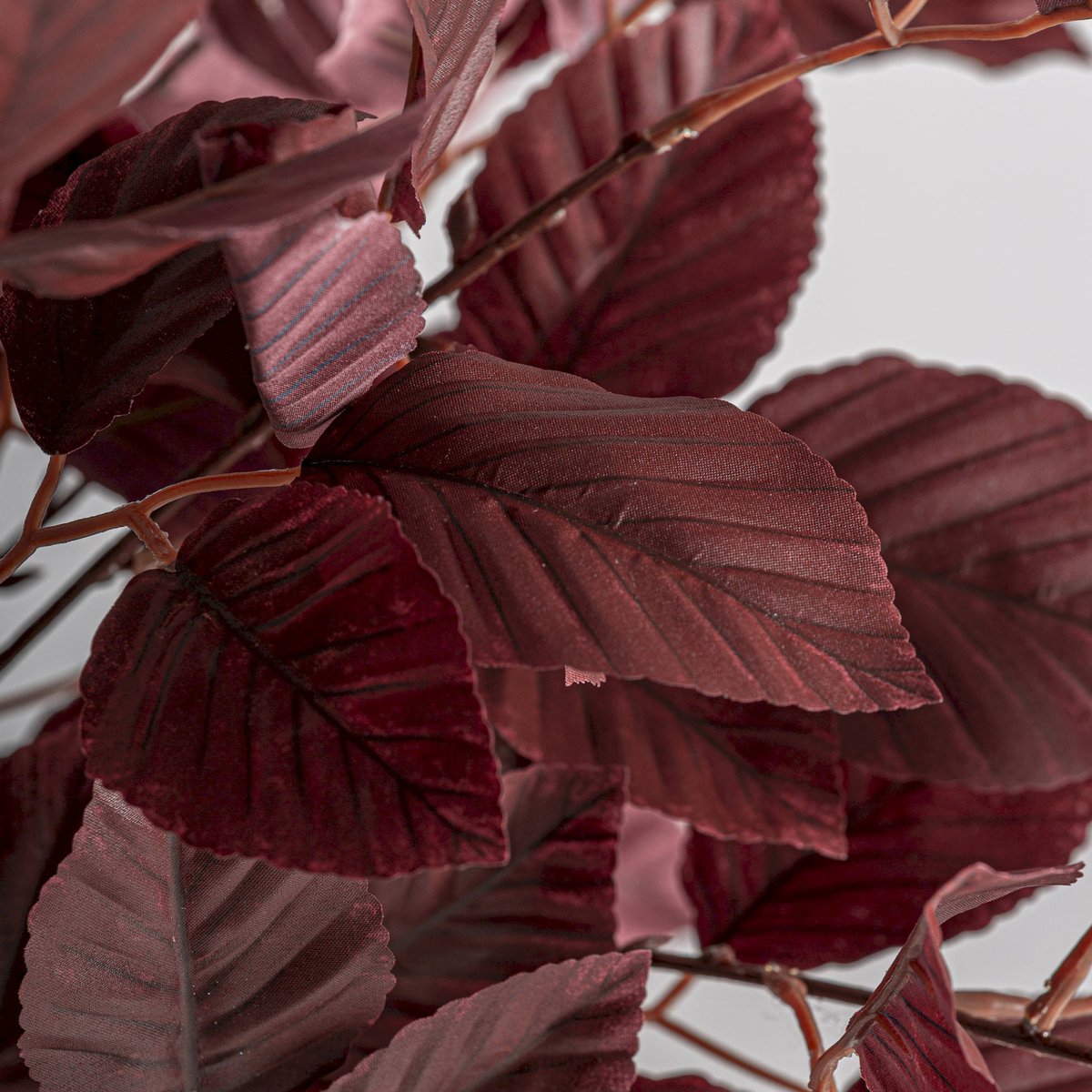 Plante artificielle décorative style classique rouge foncé et noir, RECOLLECTION