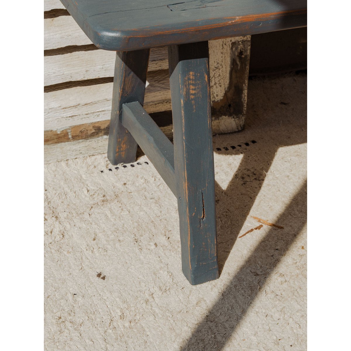 Banc en bois gris Antoine N°413 - Bon état gris, DEBONGOUT