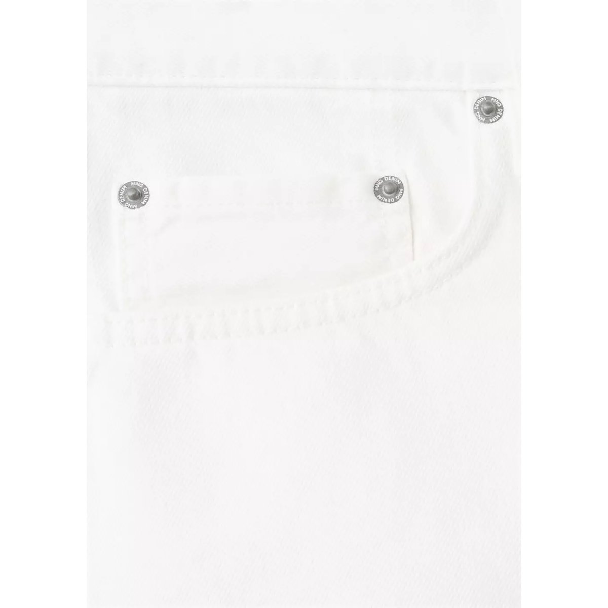 Bermuda en jean droit blanc cassé, MANGO MAN