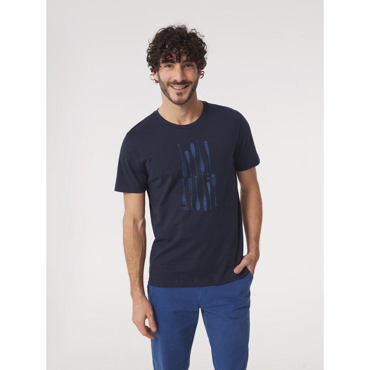 T-shirt manches courtes SABRITEE14032 marine, TBS