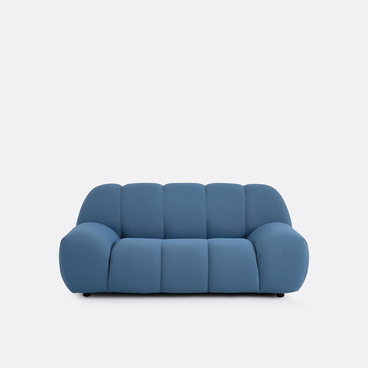 Canapé droit, 2 places, en tissu matelassé, NURIA bleu, LA REDOUTE INTERIEURS