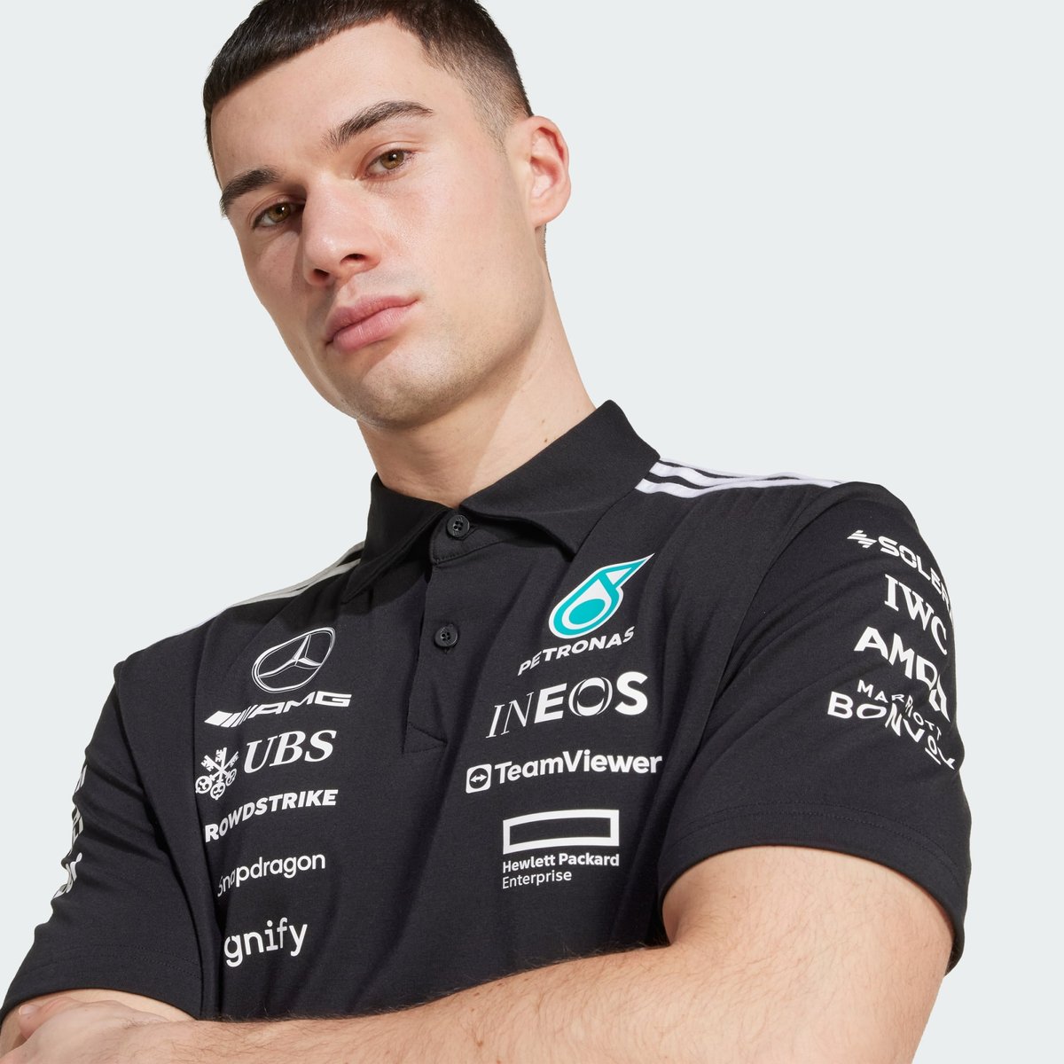 Polo D'équipe Mercedes - Amg Petronas Formula One Polo D'équipe Mercedes - Amg Petronas Formula One black / white, adidas Performance
