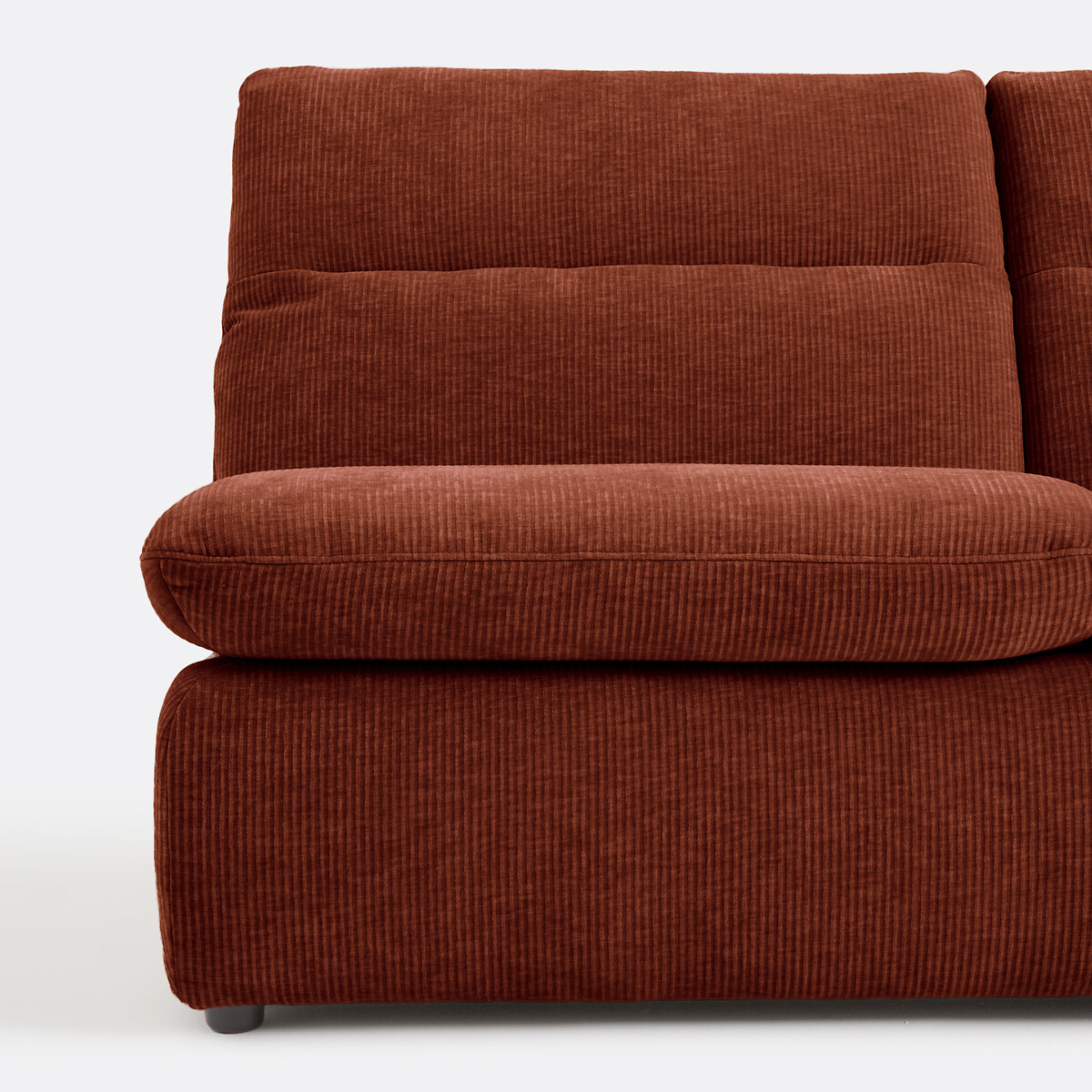 Sofa aus geprägtem Velours mit 2 Sitzplätzen ERABLE braun, LA REDOUTE INTERIEURS