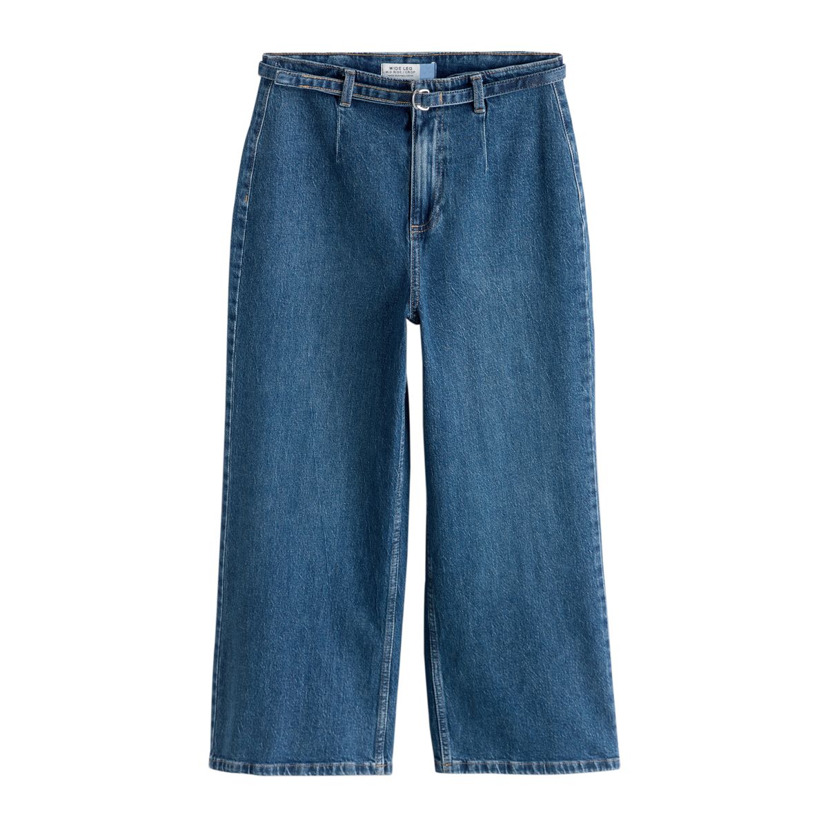 Jean court et large avec ceinture bleu foncé, NEXT