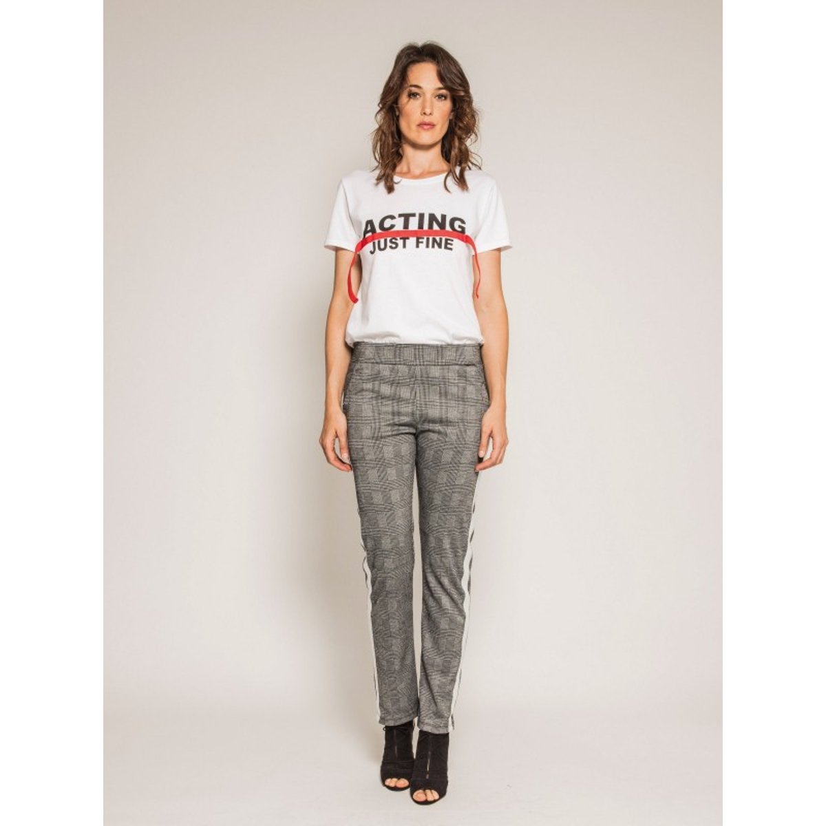 T-shirt Col Rond Message Friz blanc, DONA LISA