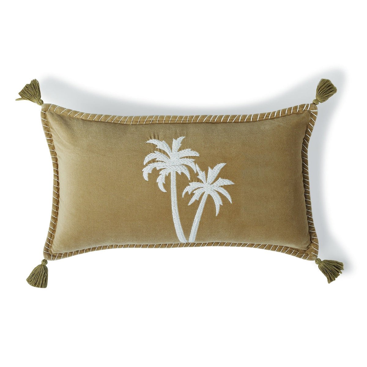 Coussin velours de coton OASIS VELOURS sable, FEBRONIE