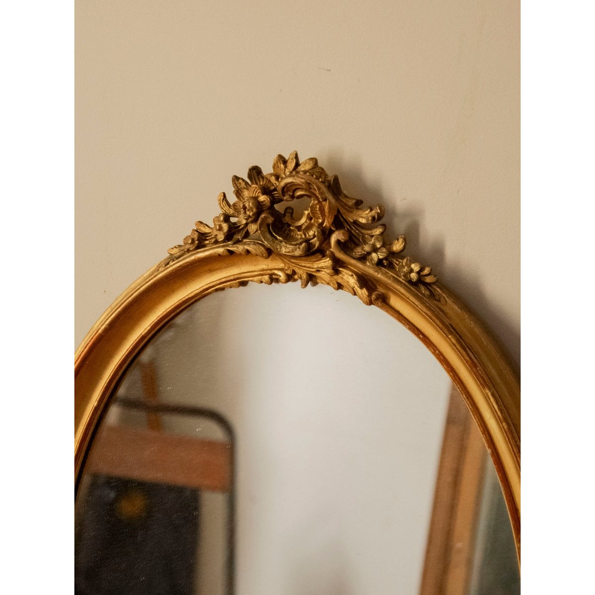 Miroir ancien au cadre doré Georges N°1417 - Bon état doré, DEBONGOUT