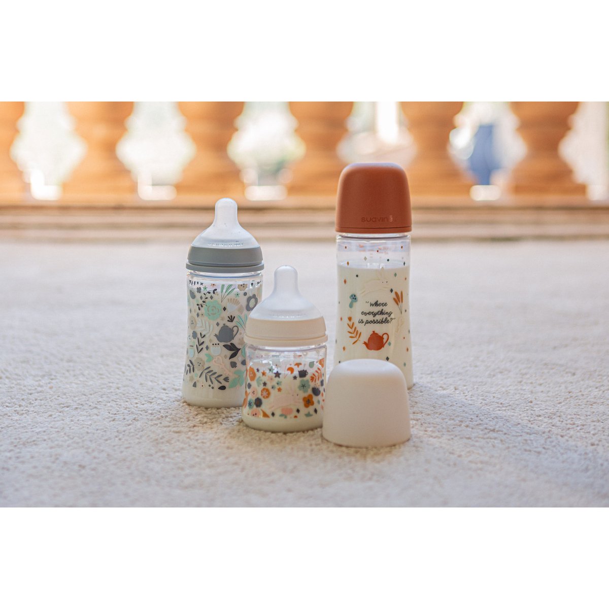 Biberon avec tétine SX Pro 150 ml débit S wonderland beige, SUAVINEX