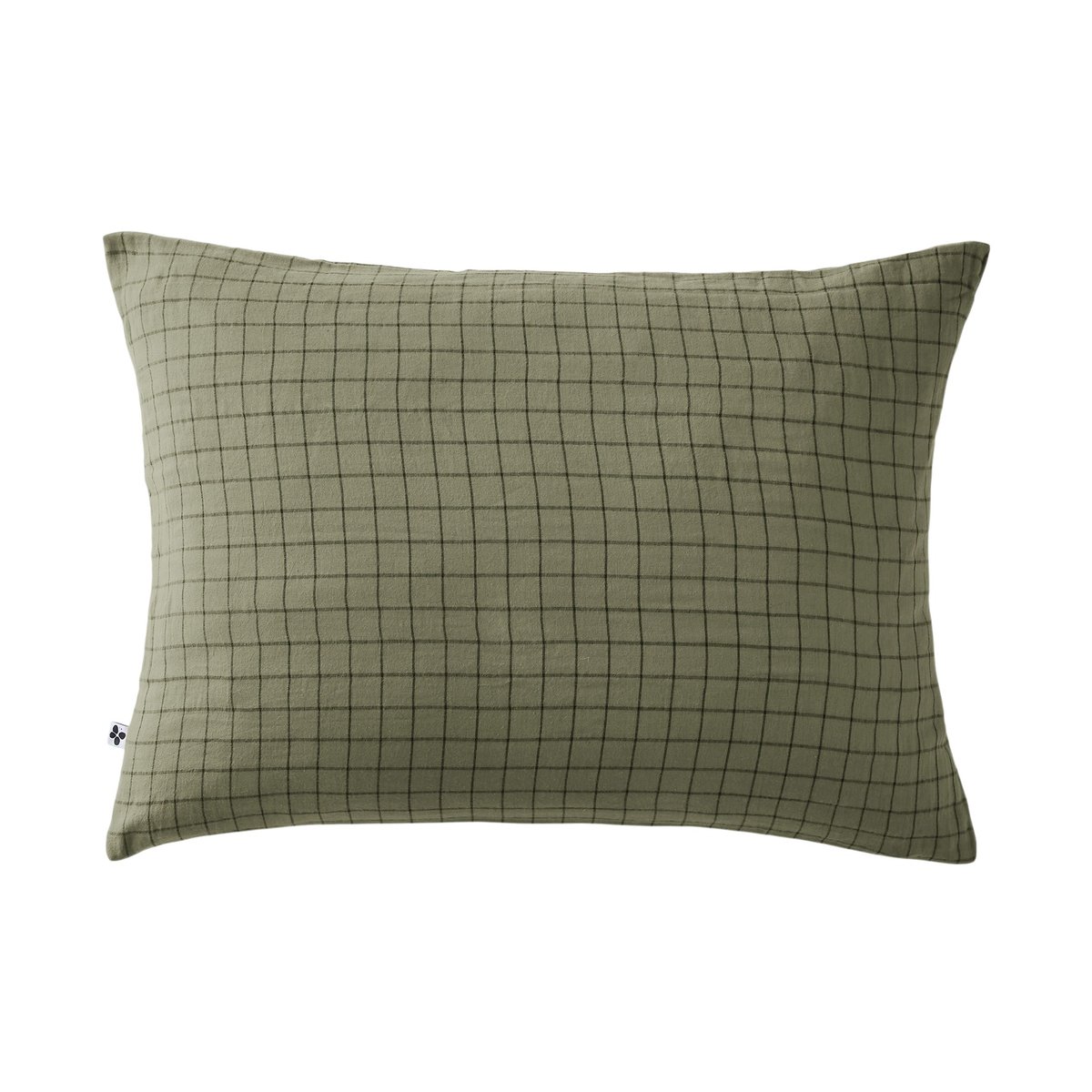 Taie d'oreiller double gaze de coton Gaia Mixe vert, EDEN
