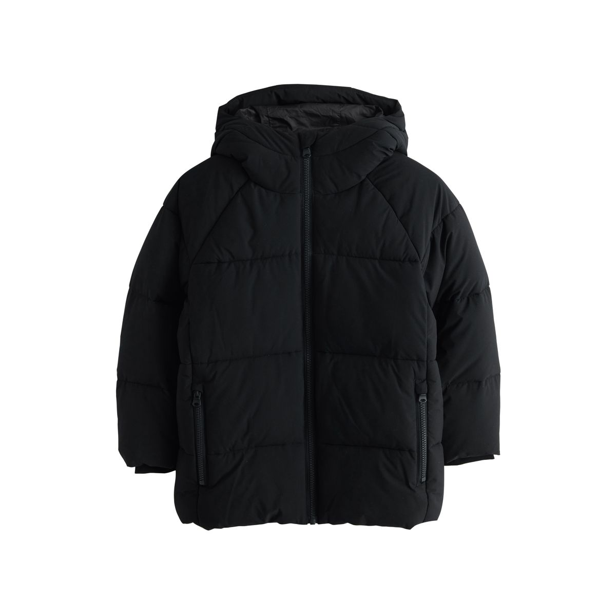 Manteau rembourré à doublure micropolaire noir, NEXT