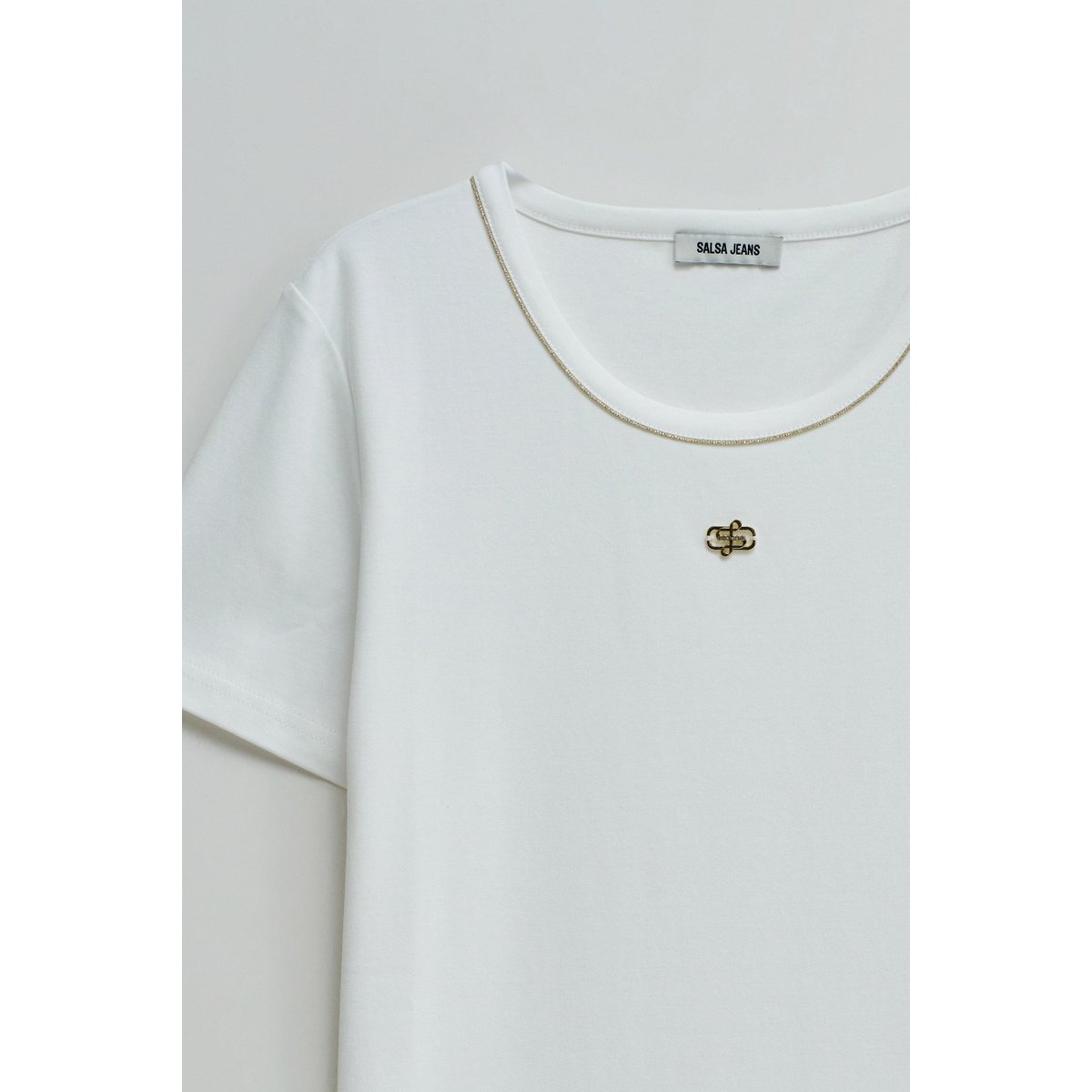 T-SHIRT BASIQUE AVEC Fil textile blanc, SALSA JEANS