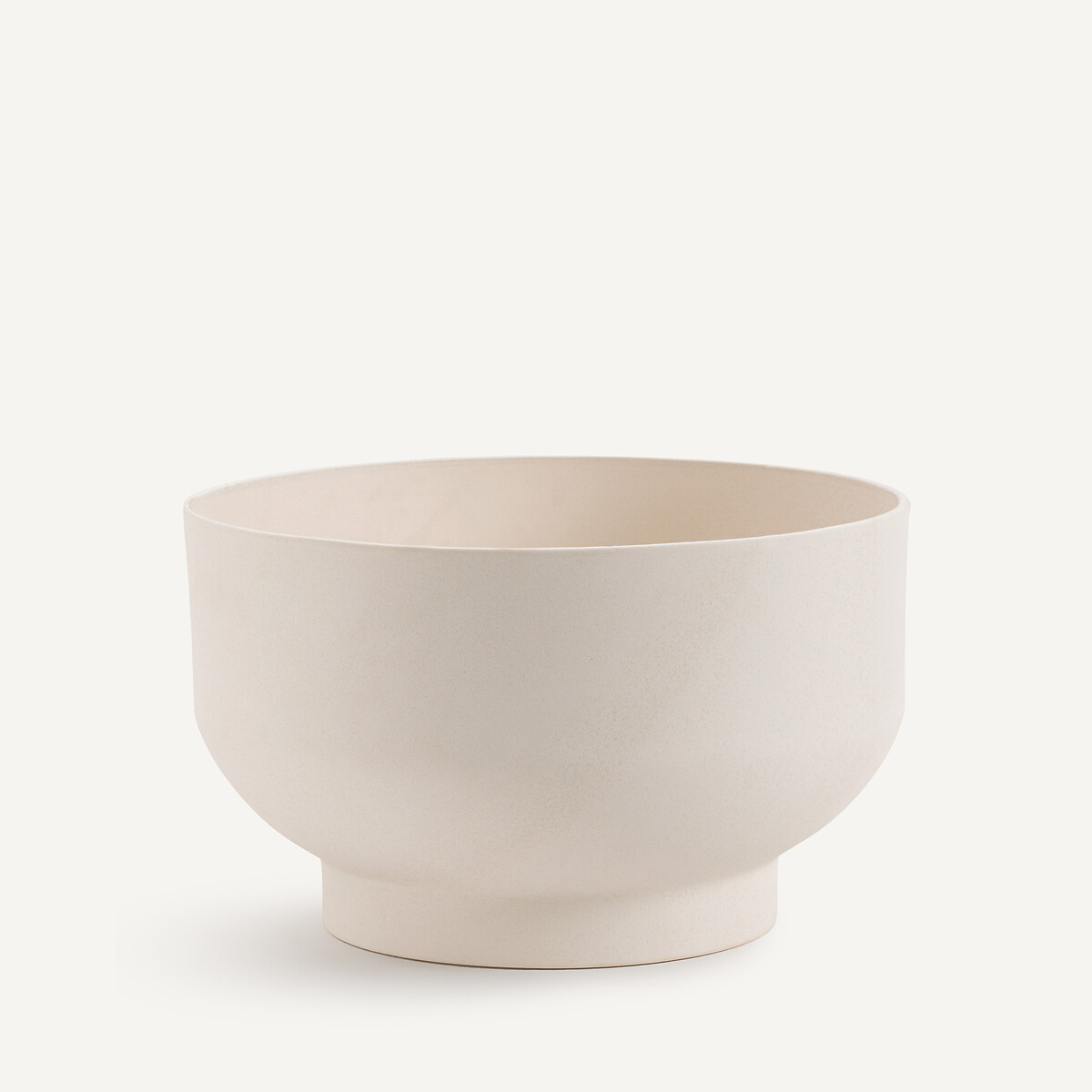 Cache pot en faïence, hauteur 23 cm, Florian blanc, AM.PM