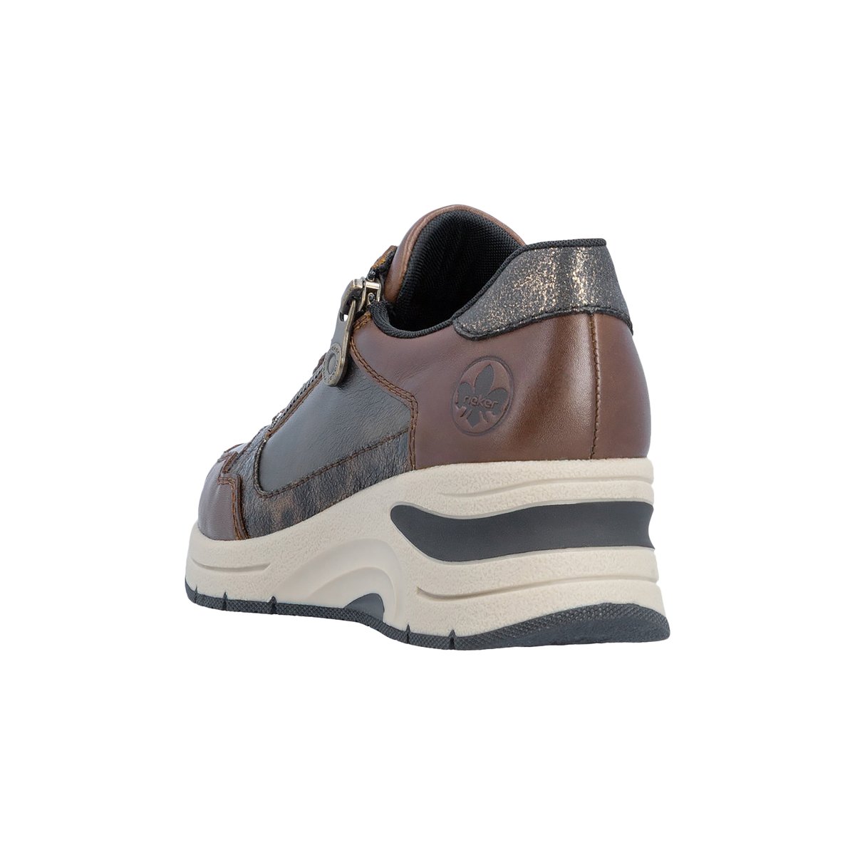 Basket Basse à Lacets Lugano marron, RIEKER