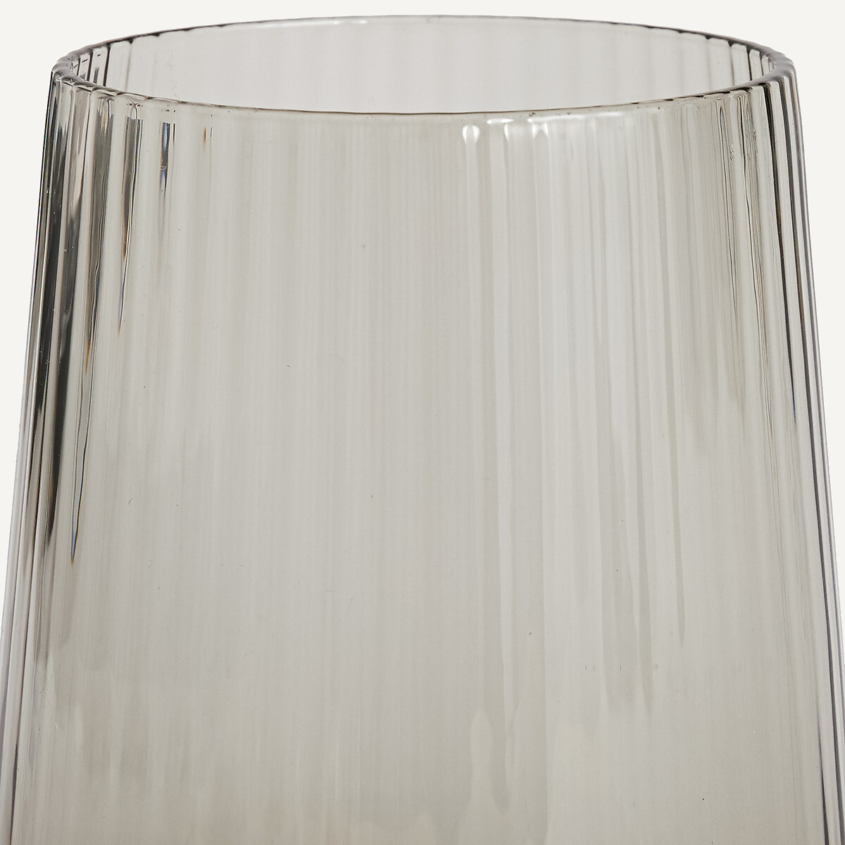 Lote de 6 vasos estriados, Strivi gris ahumado, AM.PM