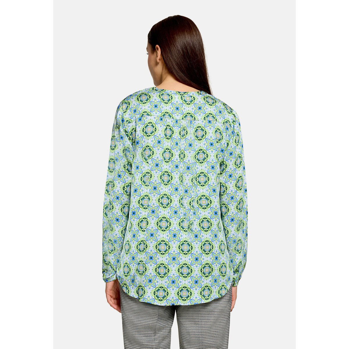 T-shirt façon blouse à motifs green/blue, CARTOON