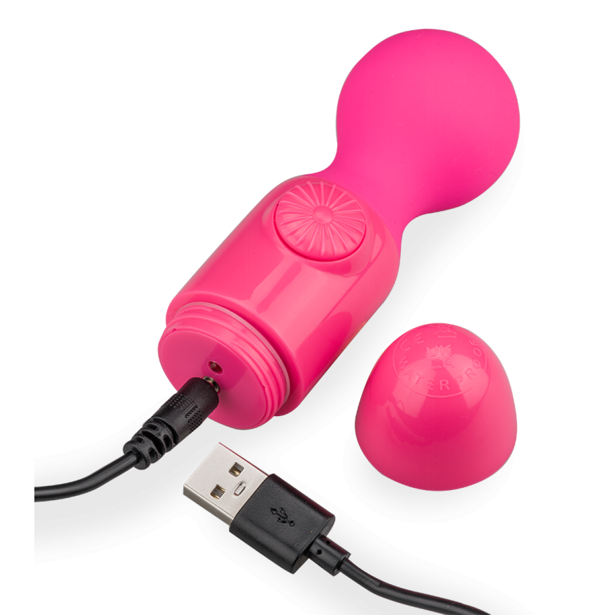 Mini vibromasseur wand rechargeable Love Wave fuchsia, LOVE AND VIBES