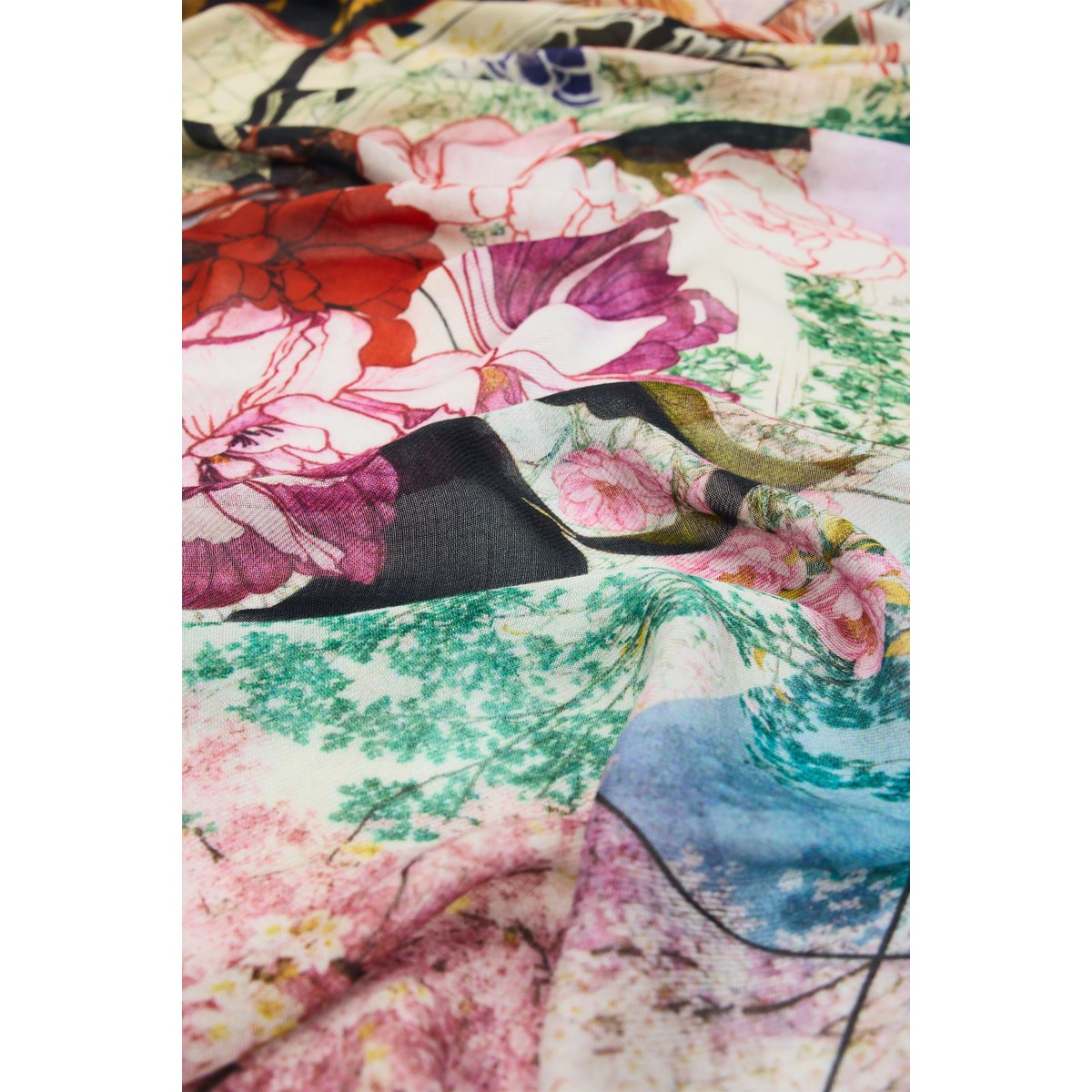 Foulard rectangulaire imprimé multicolore, DESIGUAL