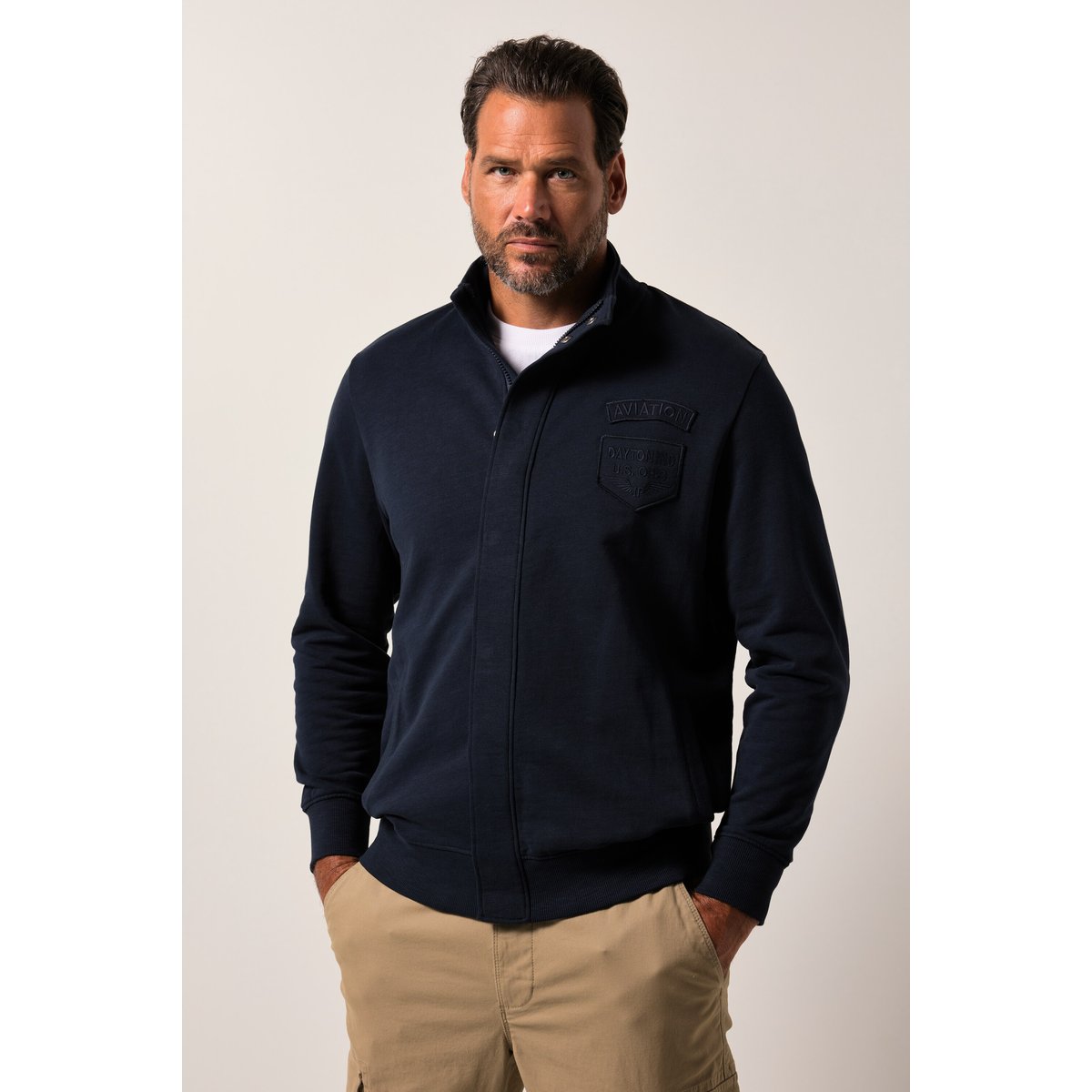 Veste en molleton bleu marine, JP1880