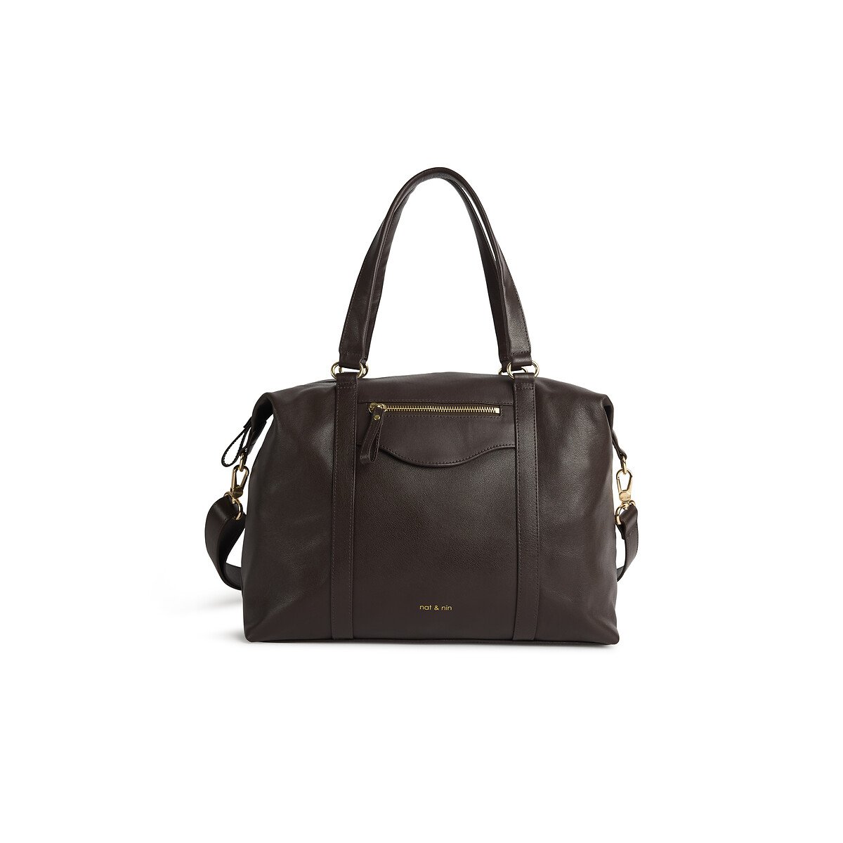 Sac à main en cuir, THYLANE ebène, NAT & NIN