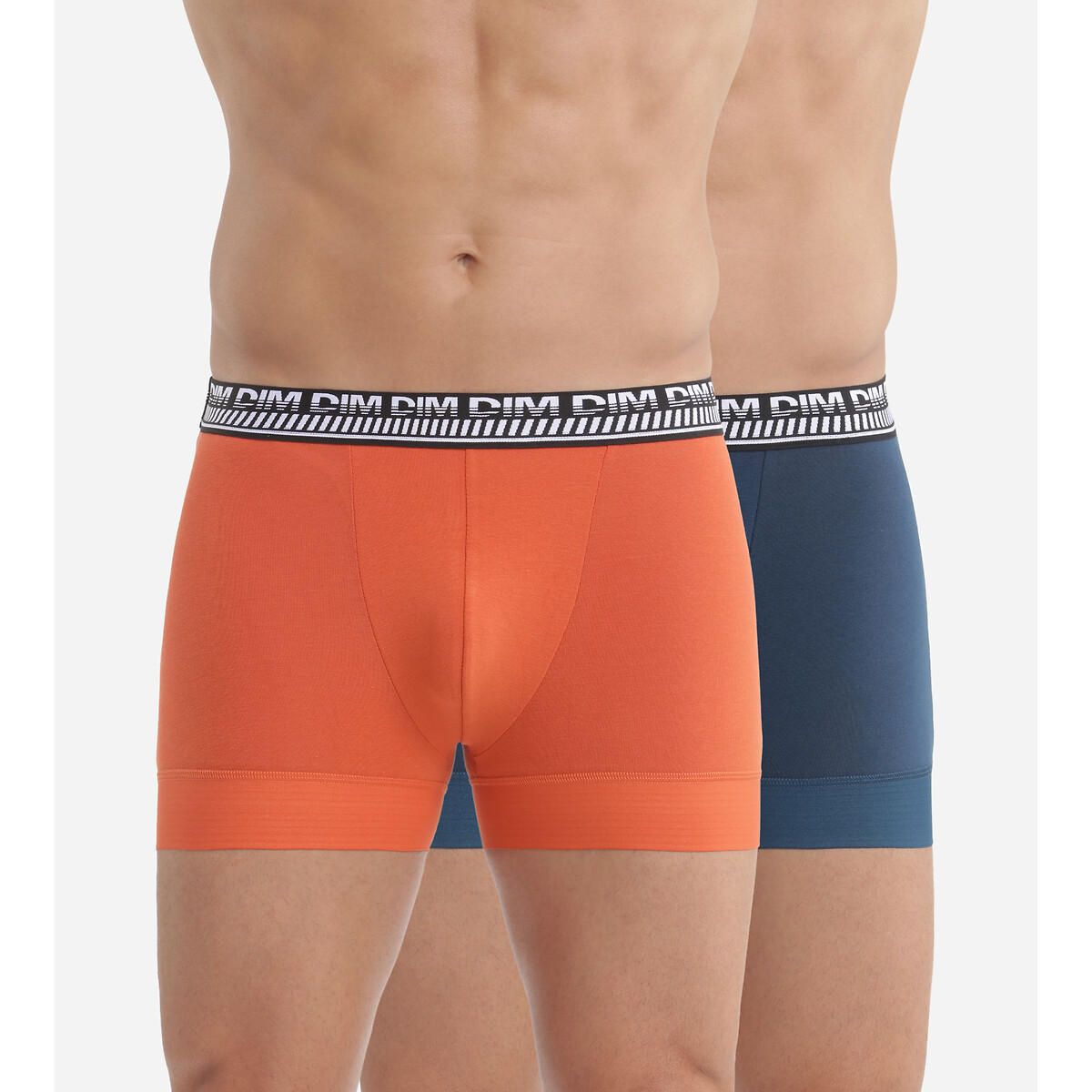 Lot de 2 boxers 3D Flex Stay&Fit bleu + orange, DIM