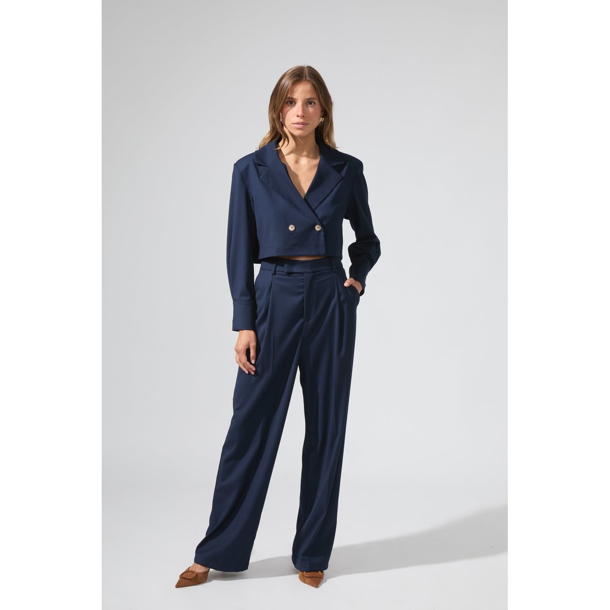 Pantalon blazer à pinces RICHARD bleu, BENOA