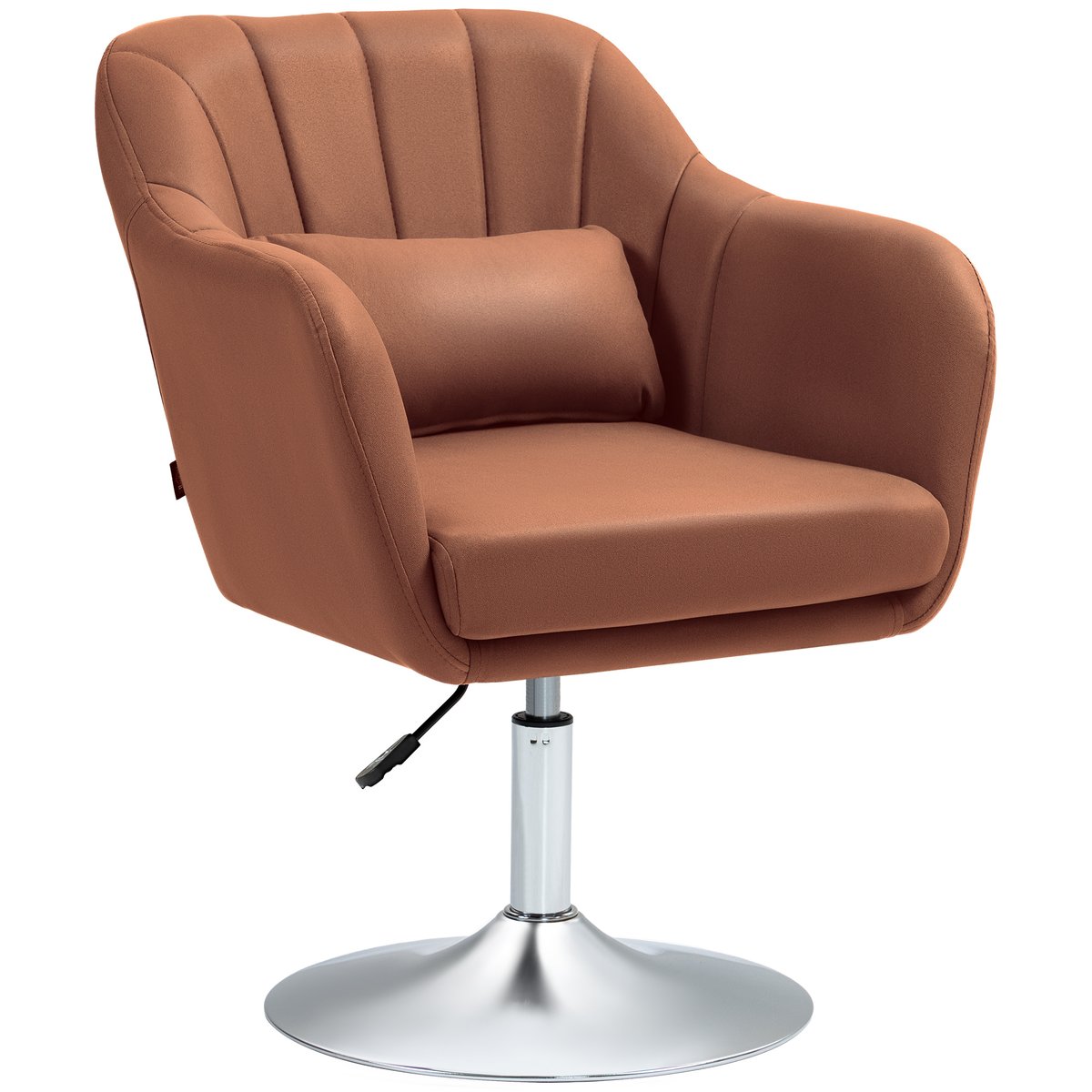 Accent Chair Tissu microfibre (100% marron, HOMCOM