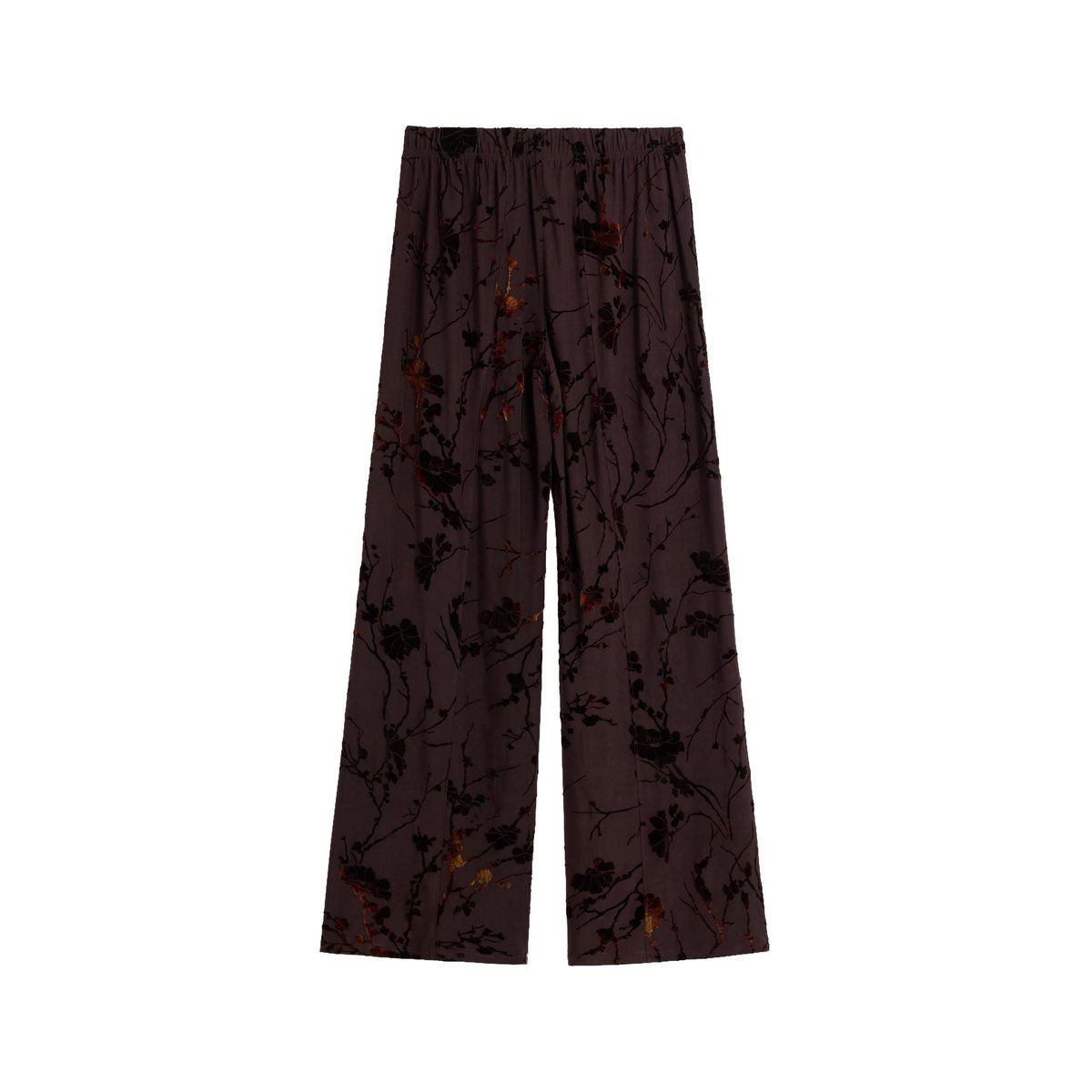 Pantalon long floqué marron, DESIGUAL