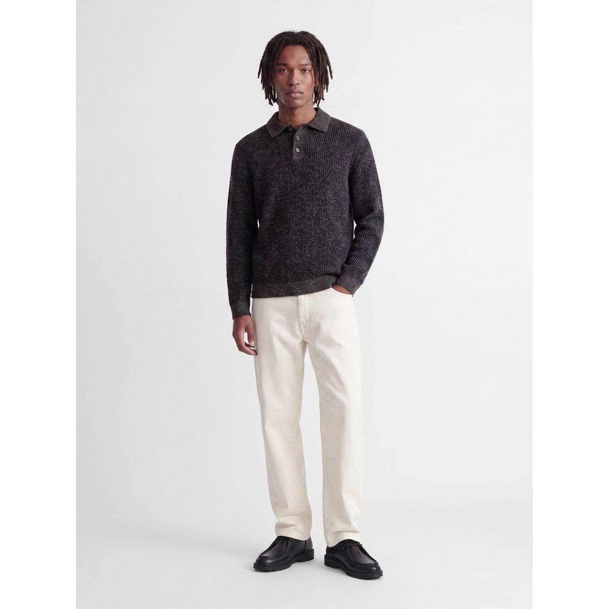 Polo Tricoté grise - medium grey melange 1, JACK & JONES
