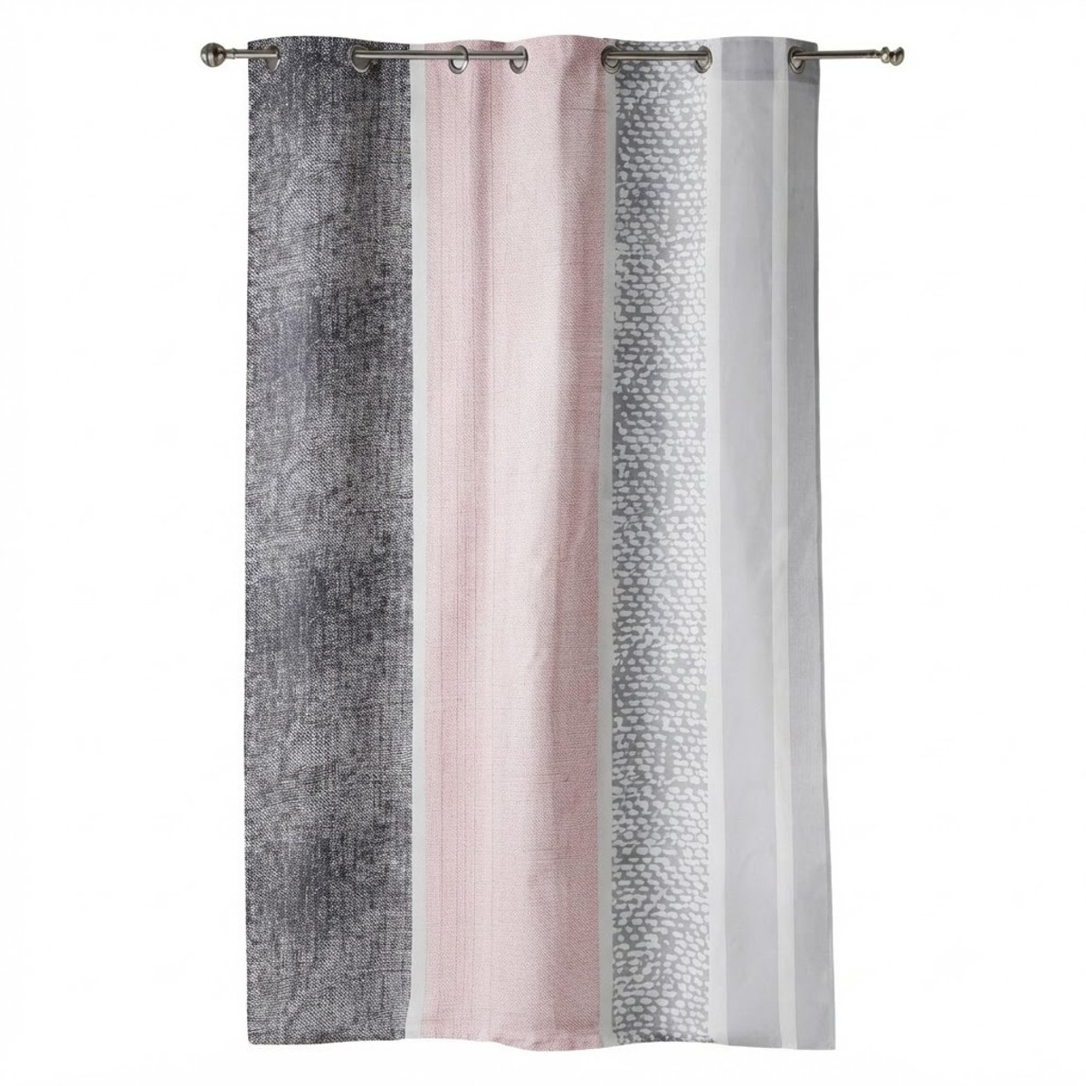 Rideau a oeillets 140 x 240 cm Textilio Rose rose, EDEN