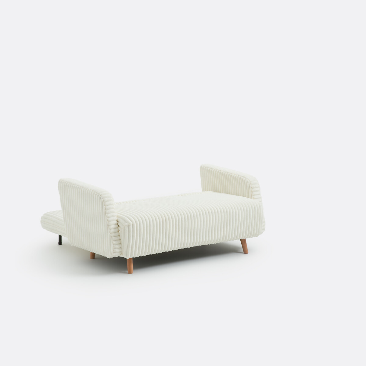 Sofá cama 2 plazas, terciopelo grosgrain, Cosico crudo, LA REDOUTE INTERIEURS
