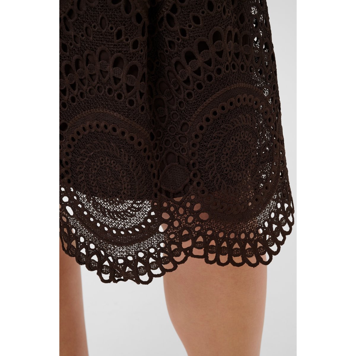 Jupe - tissage léger marron java, CREAM