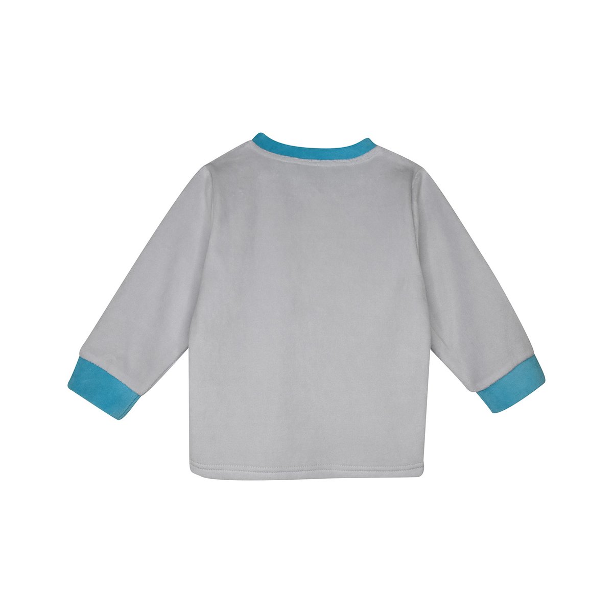 Pyjama 2 pieces enfant filou velours rase gris, SUCRE D'ORGE