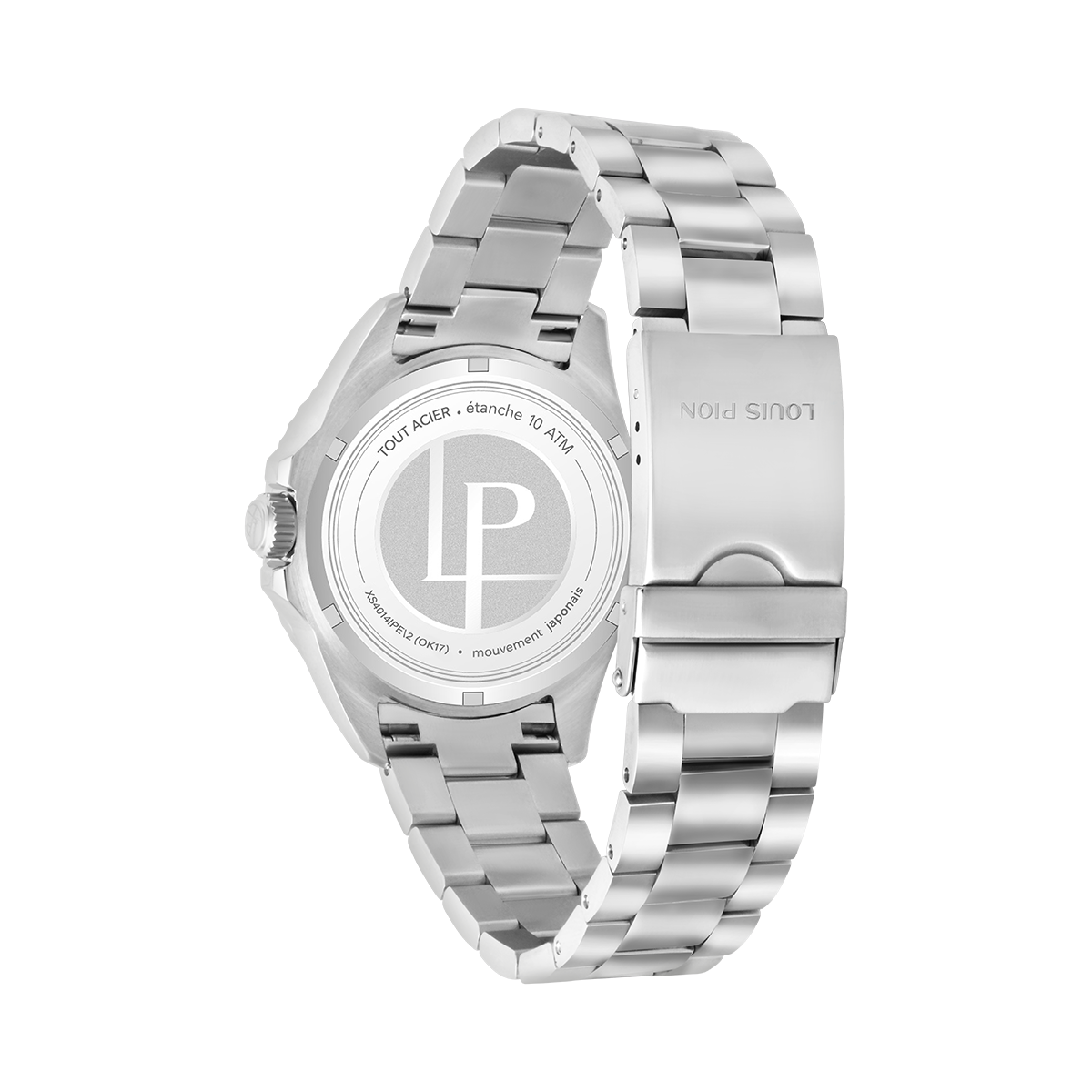 Montre Analogique ULYSSE argenté gris argenté, LOUIS PION