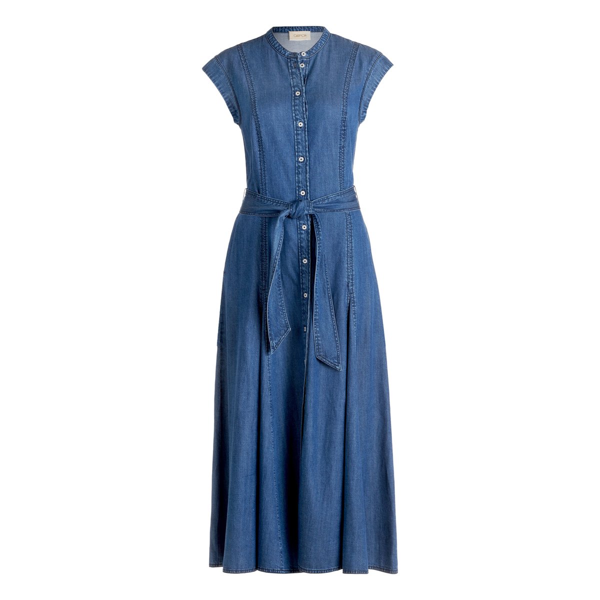 Robe en jean à poches extérieures bleu, CARTOON