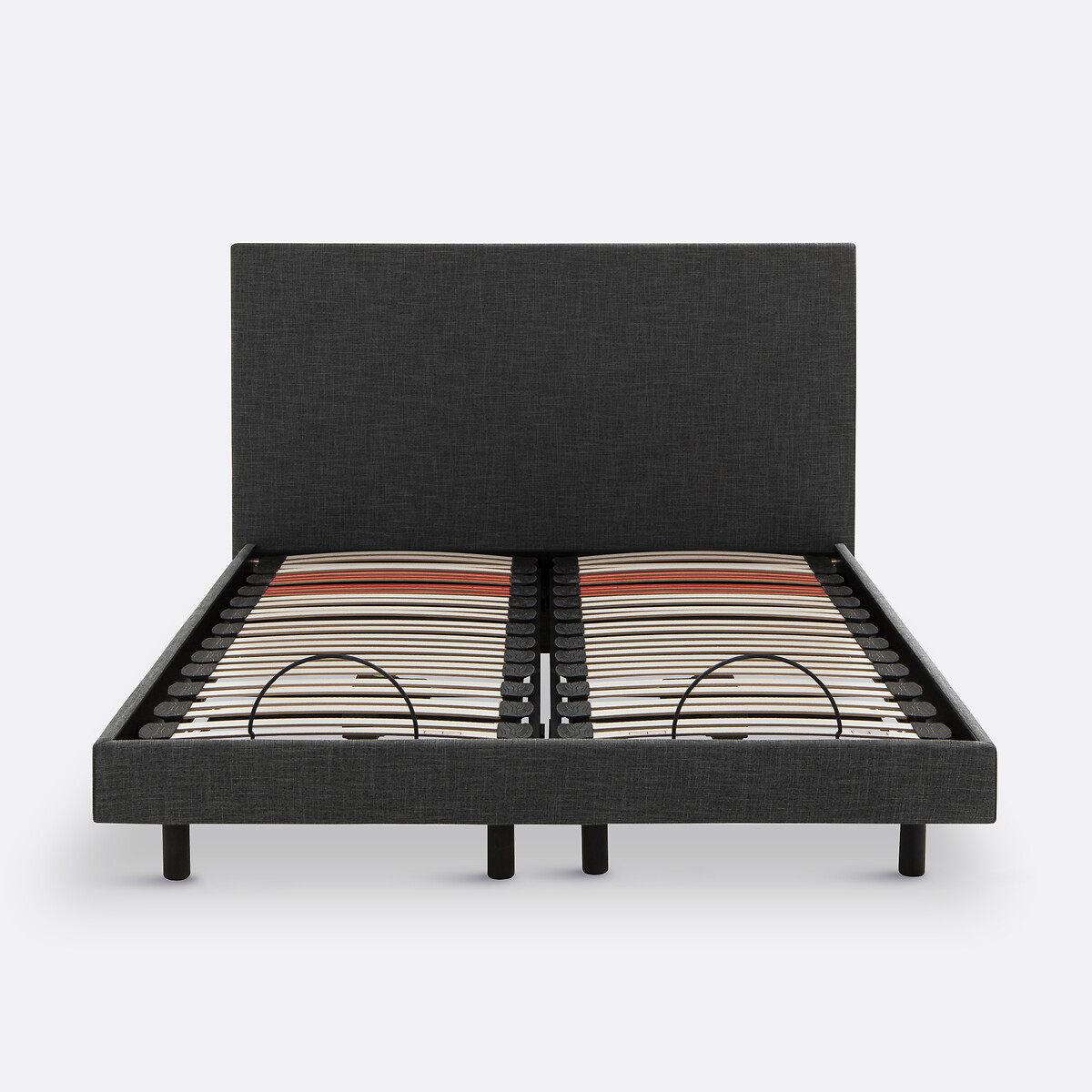 Set base letto + testata Relax chiné grigio, EPEDA