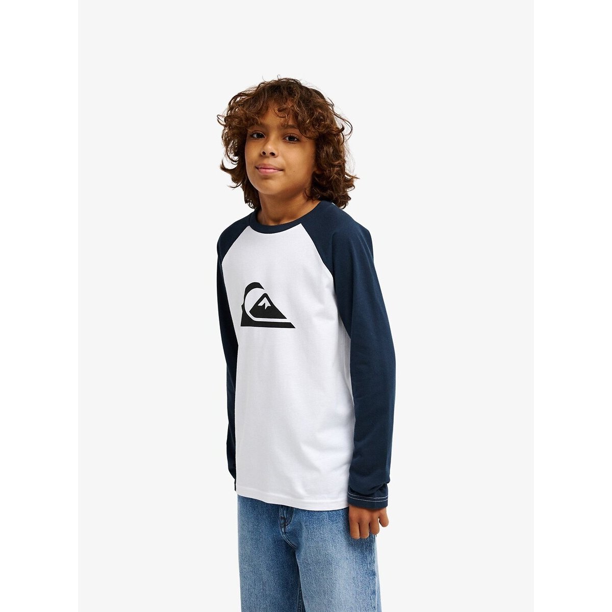 T-shirt à manches longues blanc/bleu, QUIKSILVER