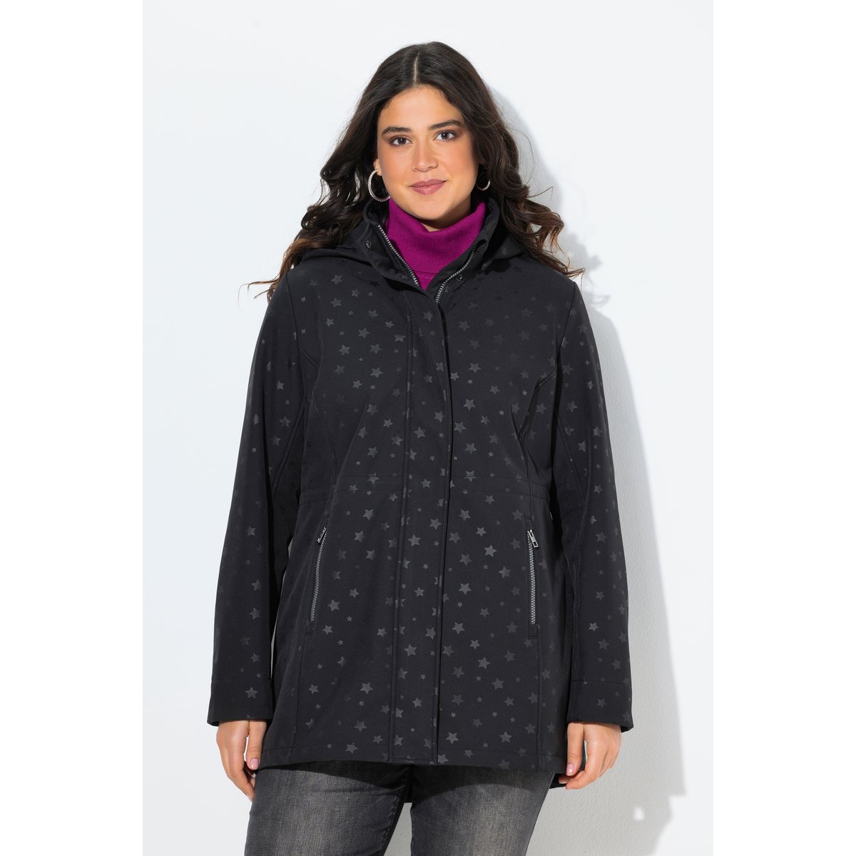 Veste softshell HYPRAR, imperméable noir, ULLA POPKEN