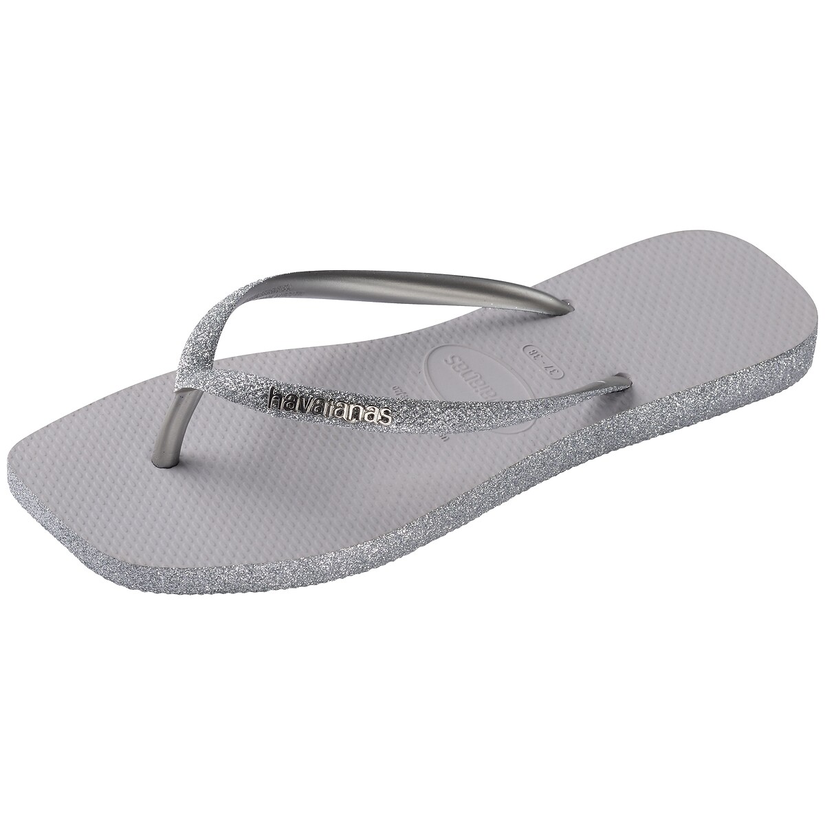 Hav Square Sparkle Flip Flops silver-coloured, HAVAIANAS