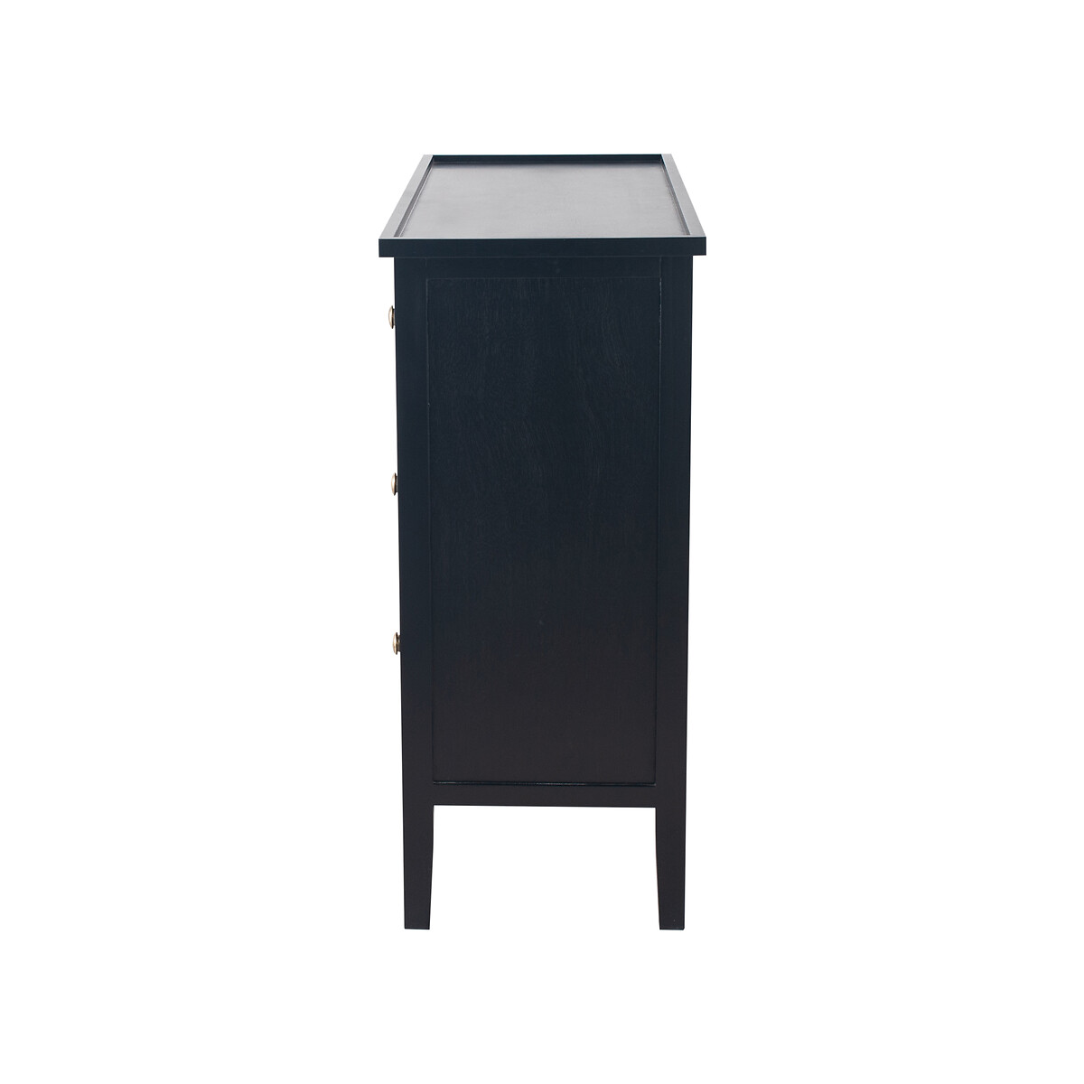 luxe Pine Wood 4 Drawer Unit black, SO'HOME