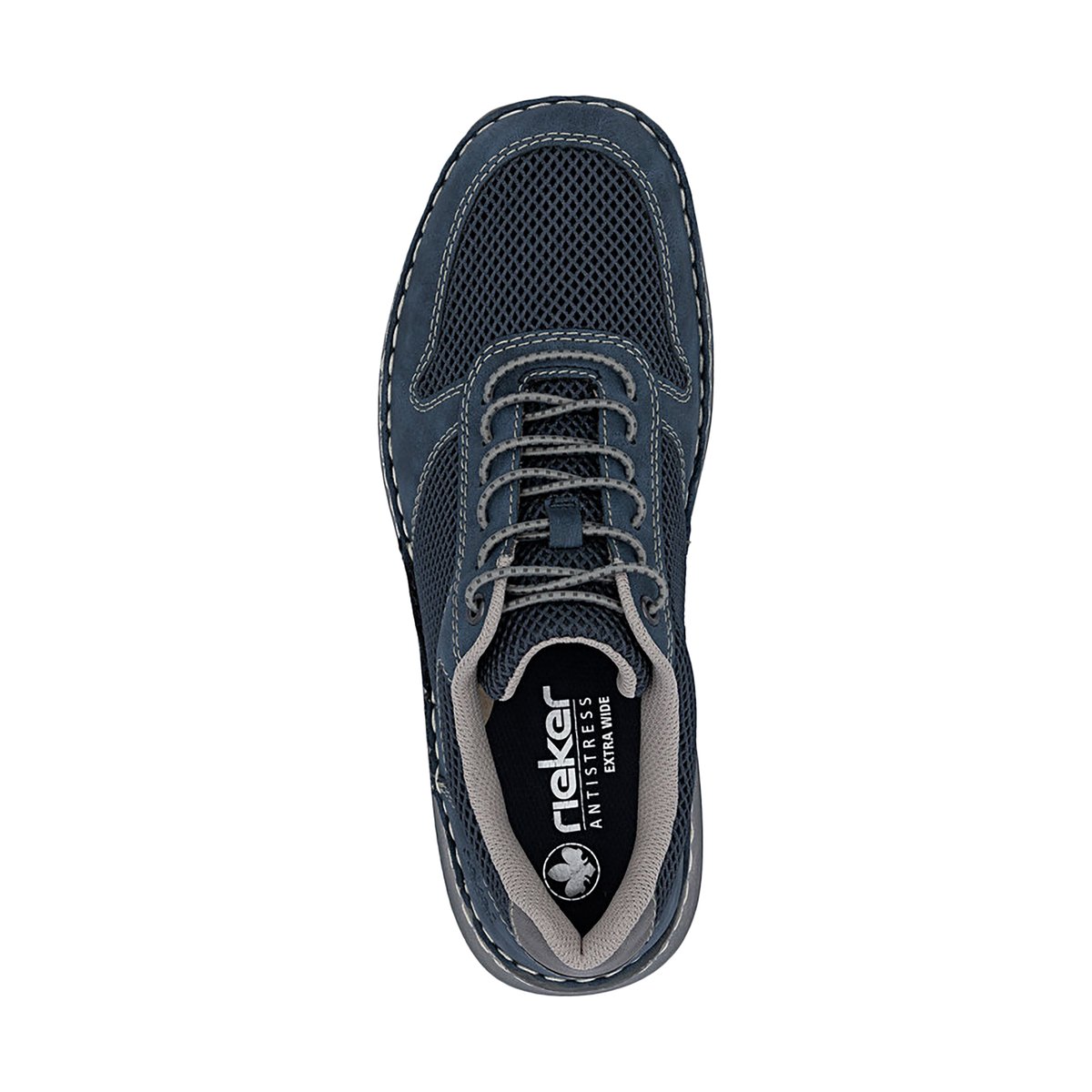 Basket Basse Cuir Morelia bleu, RIEKER