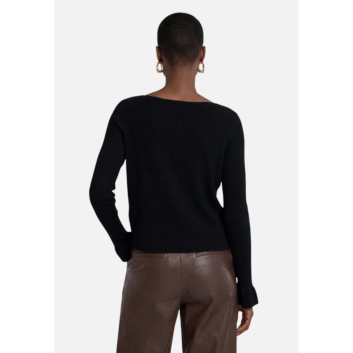 Pull-over en fine maille à ruches black beauty, ZERO