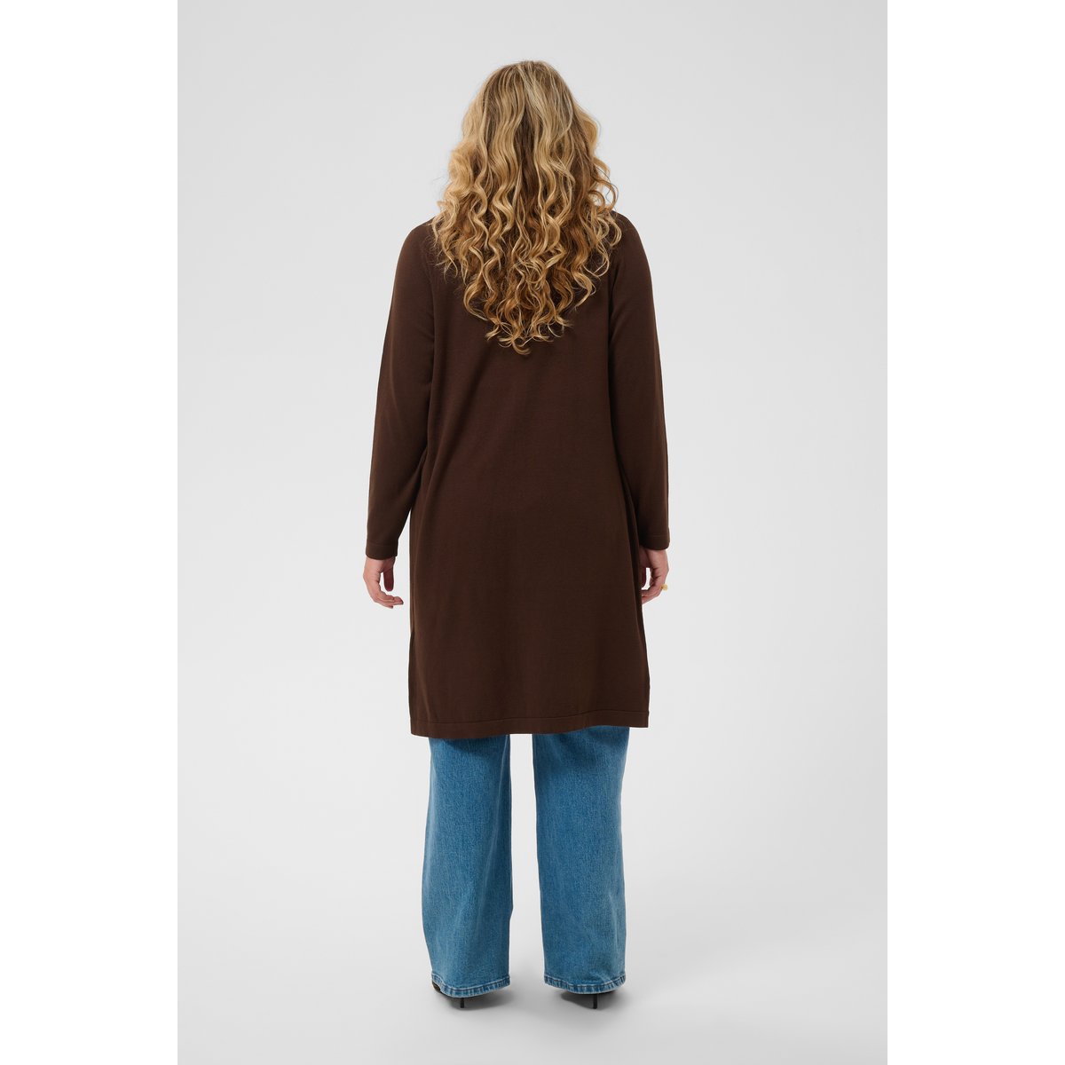Cardigan à tricot marron coffee bean, KAFFE CURVE