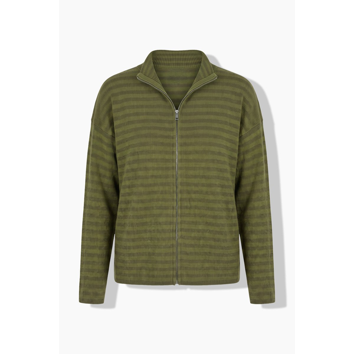 Cardigan oversize, maille côtelée vert kaki, STUDIO UNTOLD