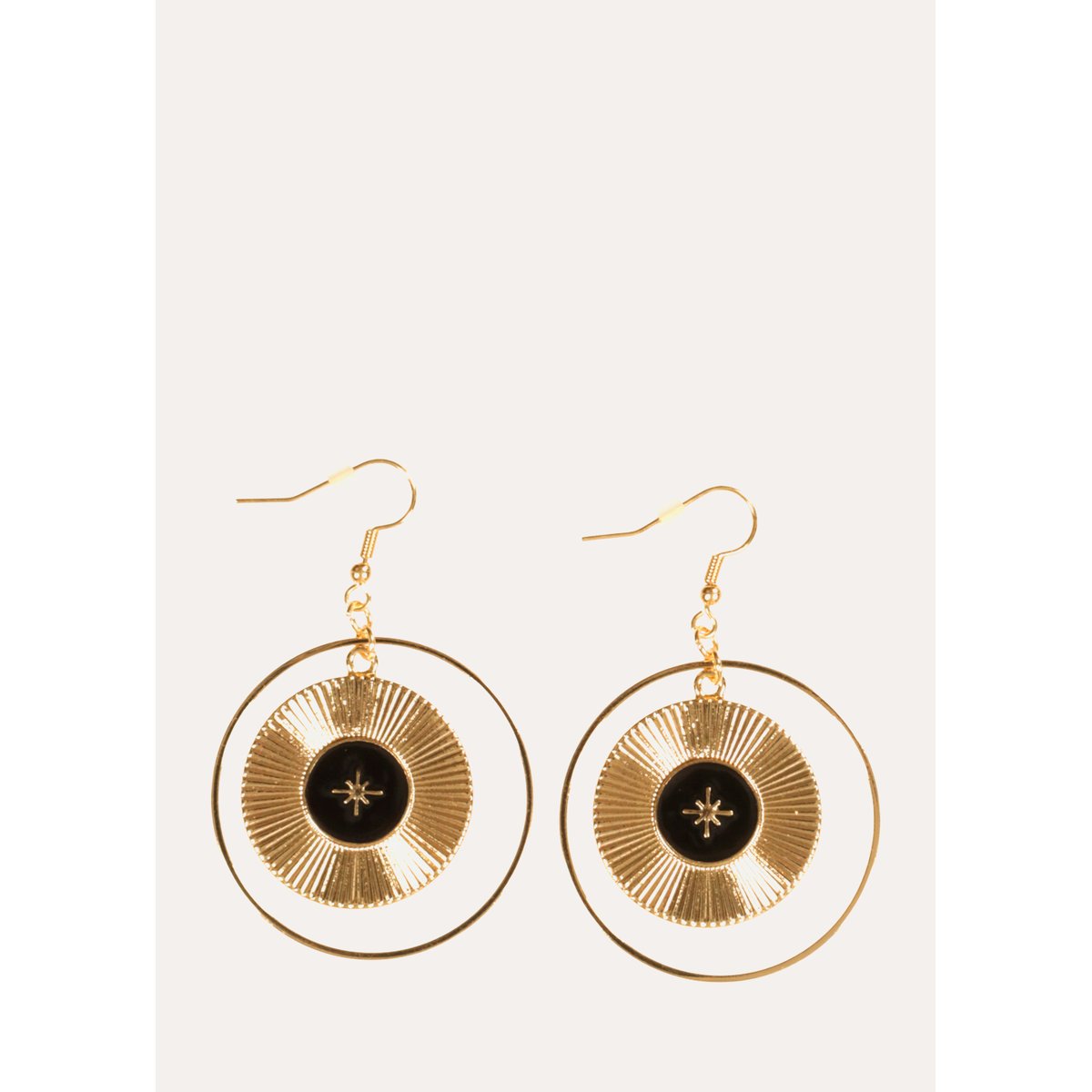 Boucles d'oreilles longues dorées light gold, LA FEE MARABOUTEE