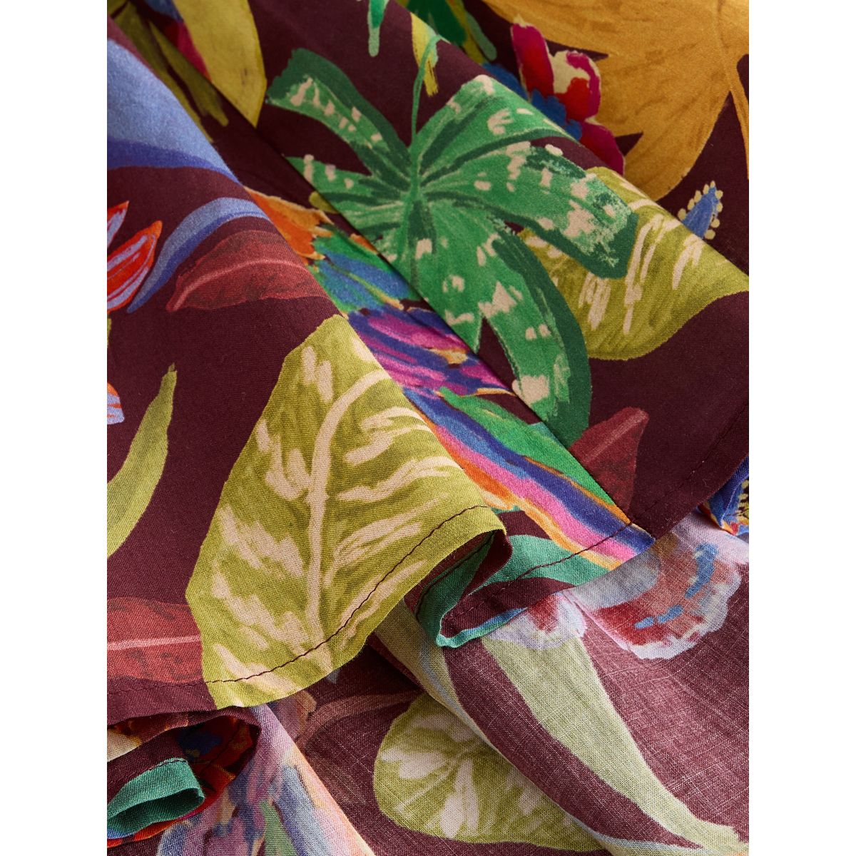 Robe à fines bretelles et volants tropical, NEXT