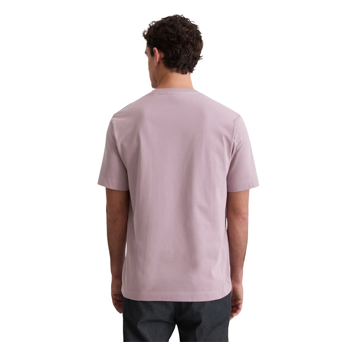 T-shirt basique regular en pur coton bio violet, MARC O'POLO